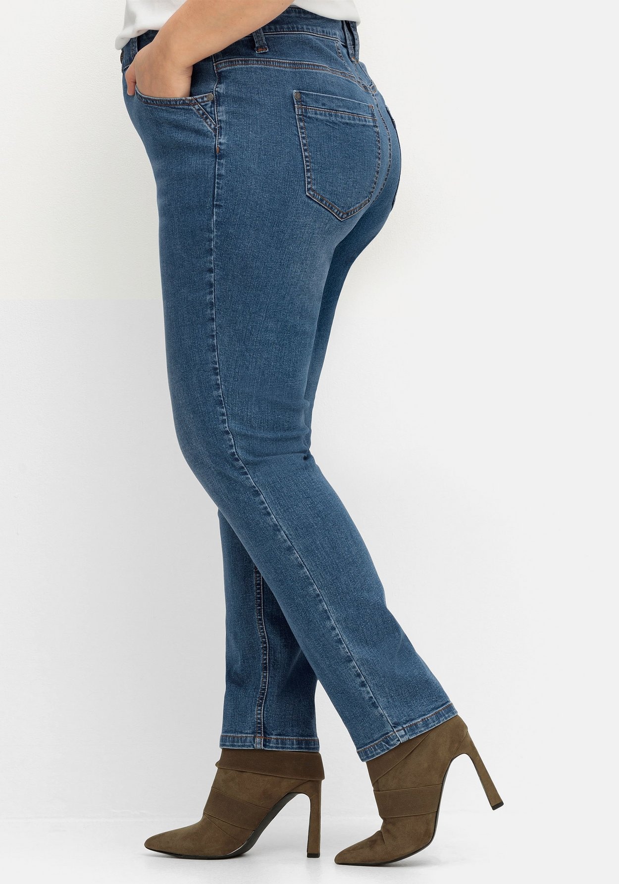 Sheego Stretch-Jeans »Jeans PIA, aus elastischem Denim«, PIA, aus elastischem Denim