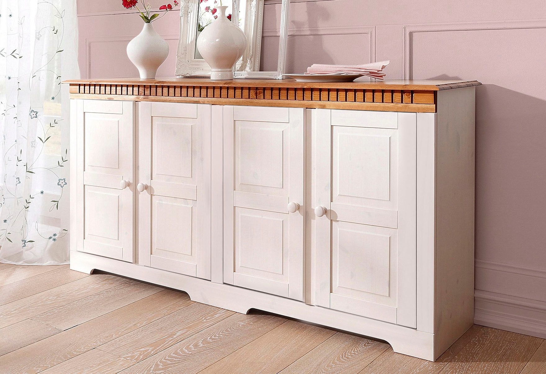 Home affaire Sideboard »Lisa«, Kommode aus massivem Kiefernholz, Breite 158,5 cm