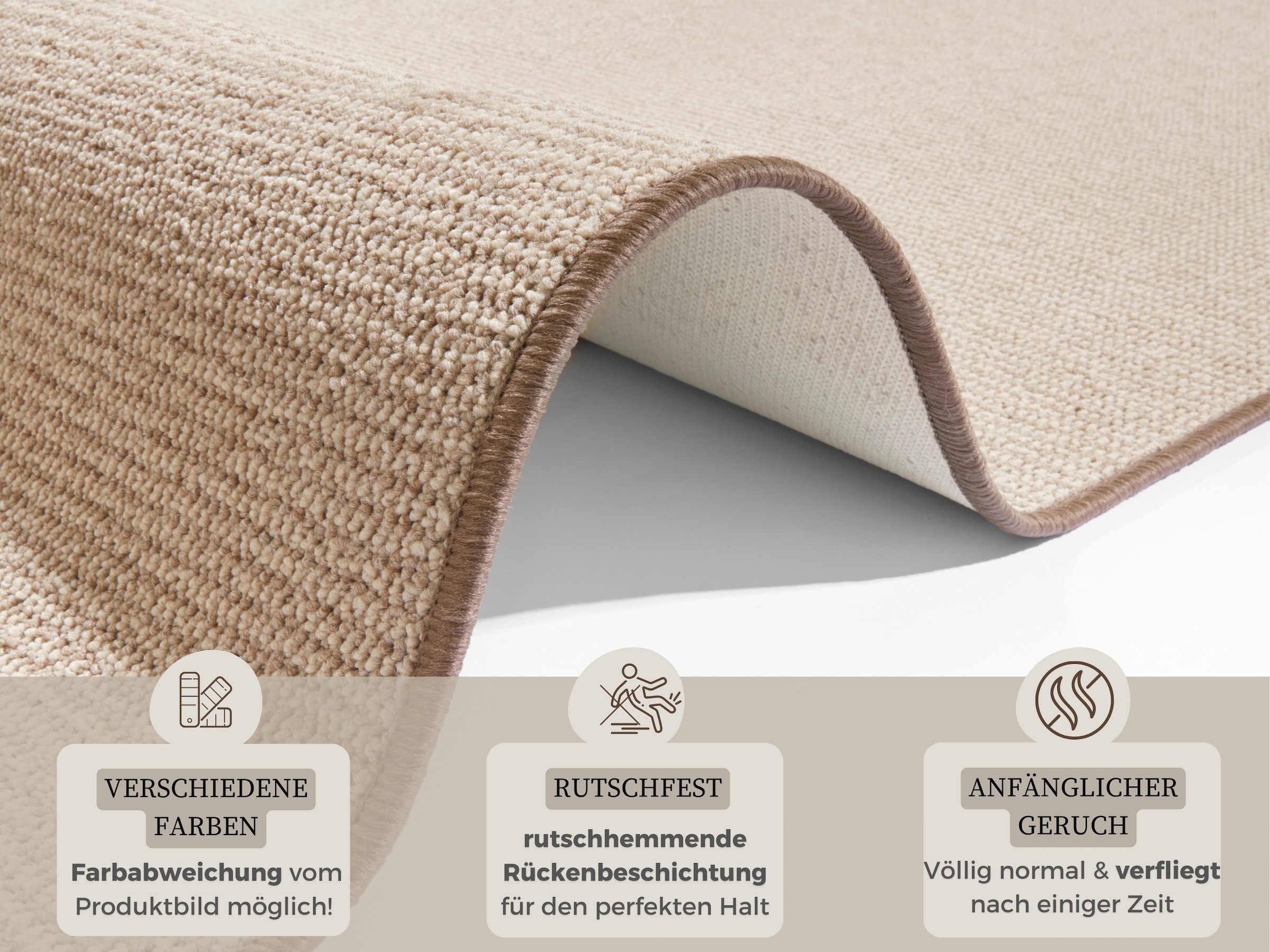 HANSE Home Läufer »Bouclé«, rechteckig, Rutschfest, Sisal Optik, Teppichläufer, Teppich, Küche, Flur, Schlicht