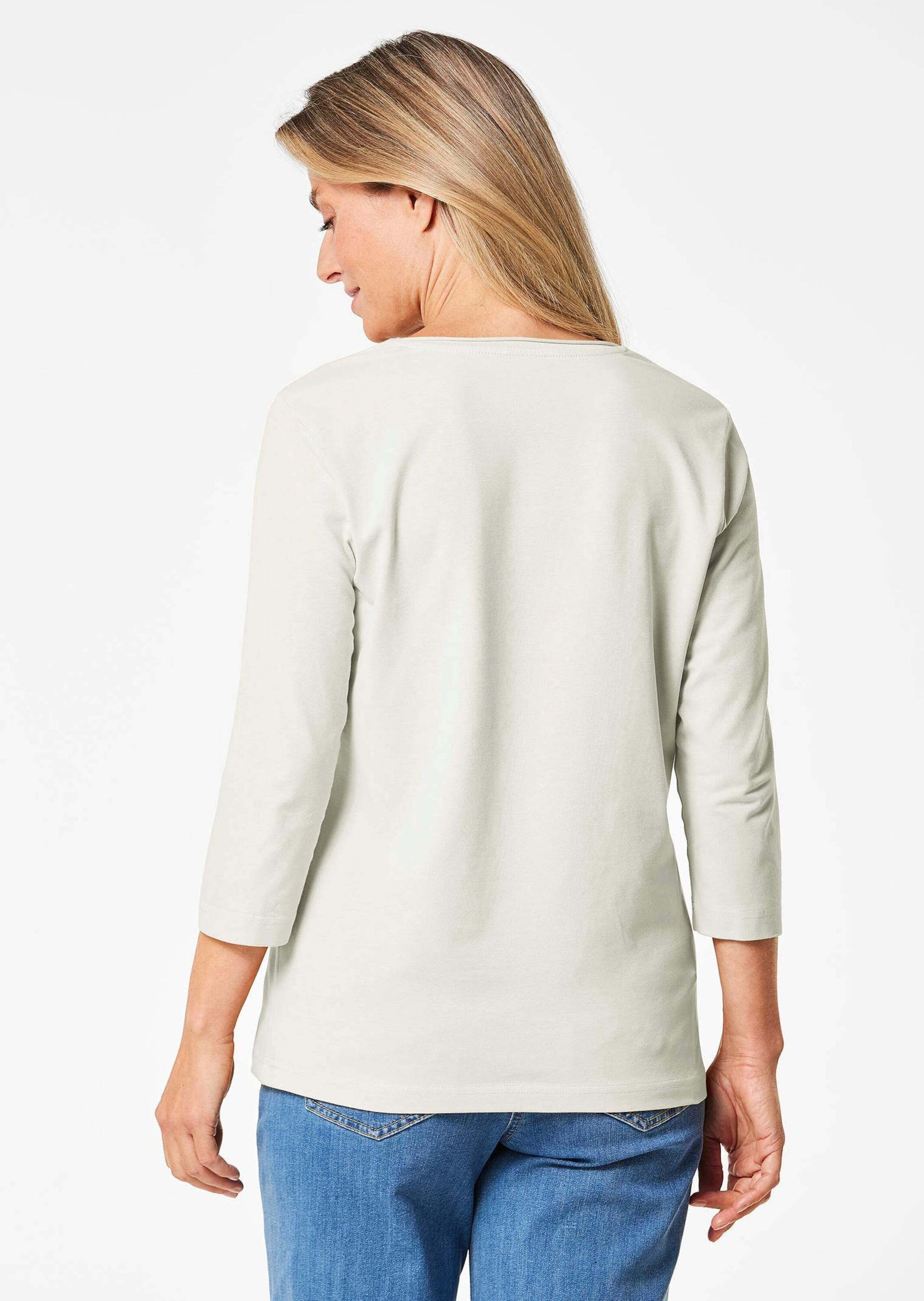 GOLDNER 3/4-Arm-Shirt »Shirt mit V-Ausschnitt«