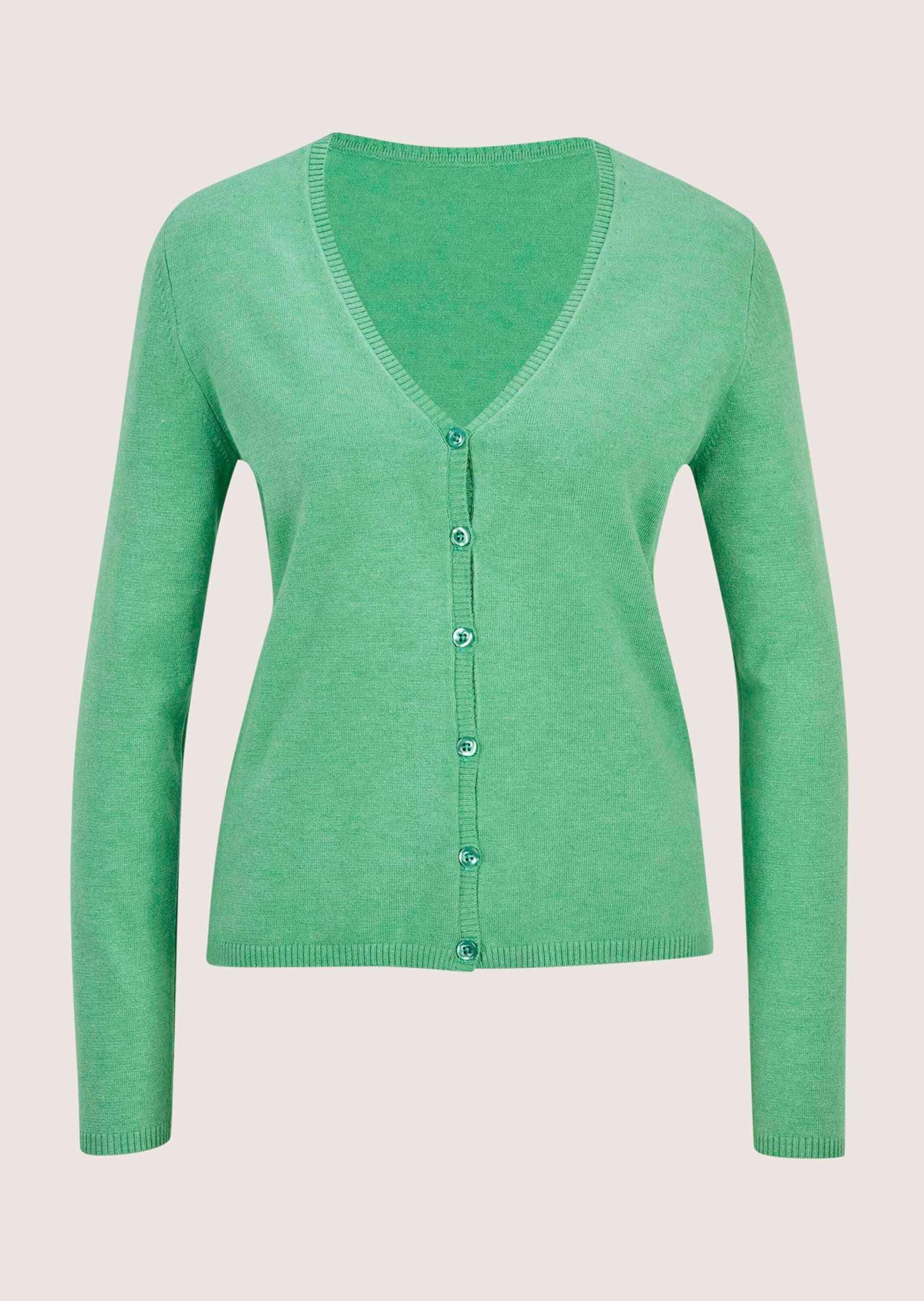 MADELEINE Strickjacke »Strickjacke Langarm Jacke im Feinstrick mit V-Ausschnitt«