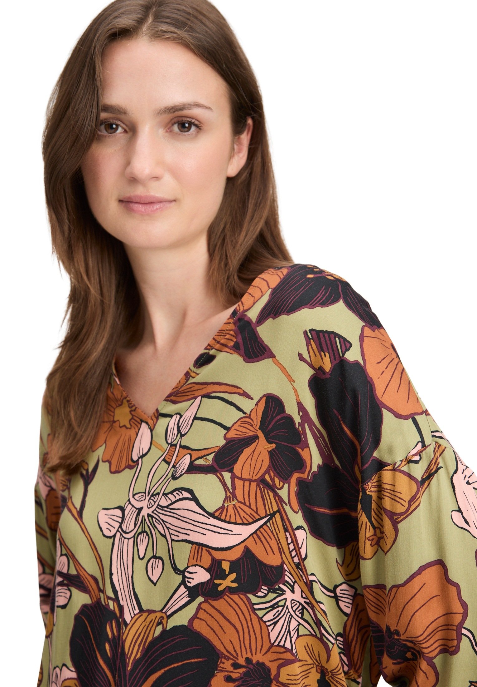 Cartoon Klassische Bluse »Oversize-Bluse mit Rippbündchen«