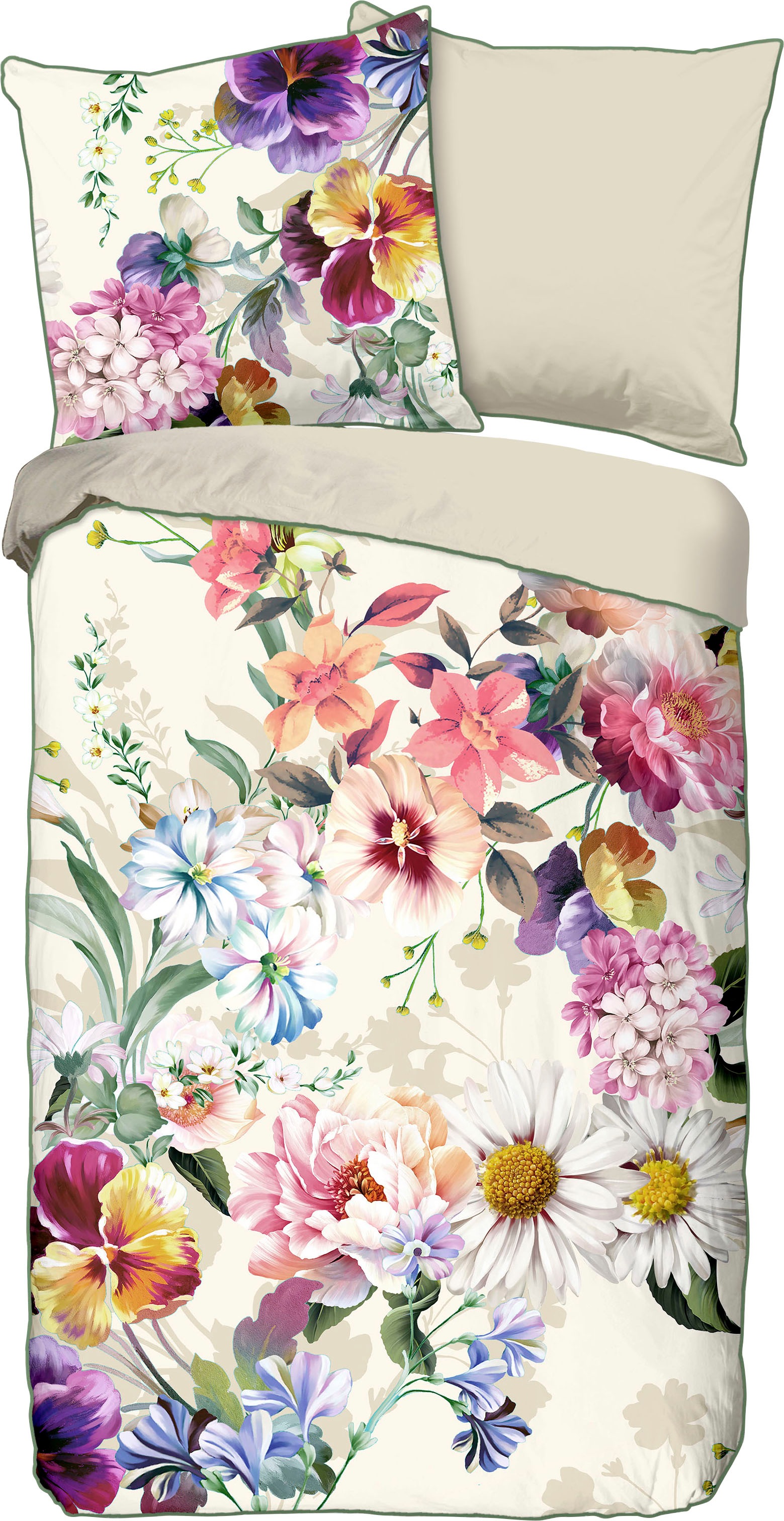 Descanso Wendebettwäsche »Novara« 2 Stk. tlg. Baumwolle in weiß, Größe B/L: 80 cm x 80 cm