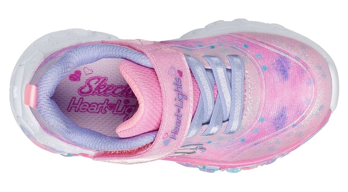 Skechers Lauflernschuh »ETERNAL HEART LIGHTS«, Blink,-Klettschuh mit Herz-Applikation, Größenschablone zum Download