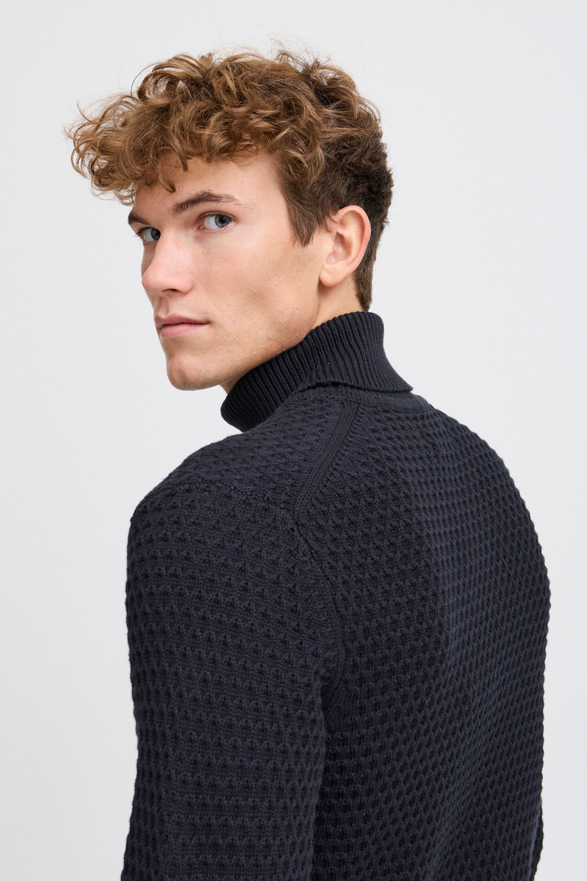 Casual Friday Strickfleece-Pullover »Strickpullover CFKARL structured roll neck knit«