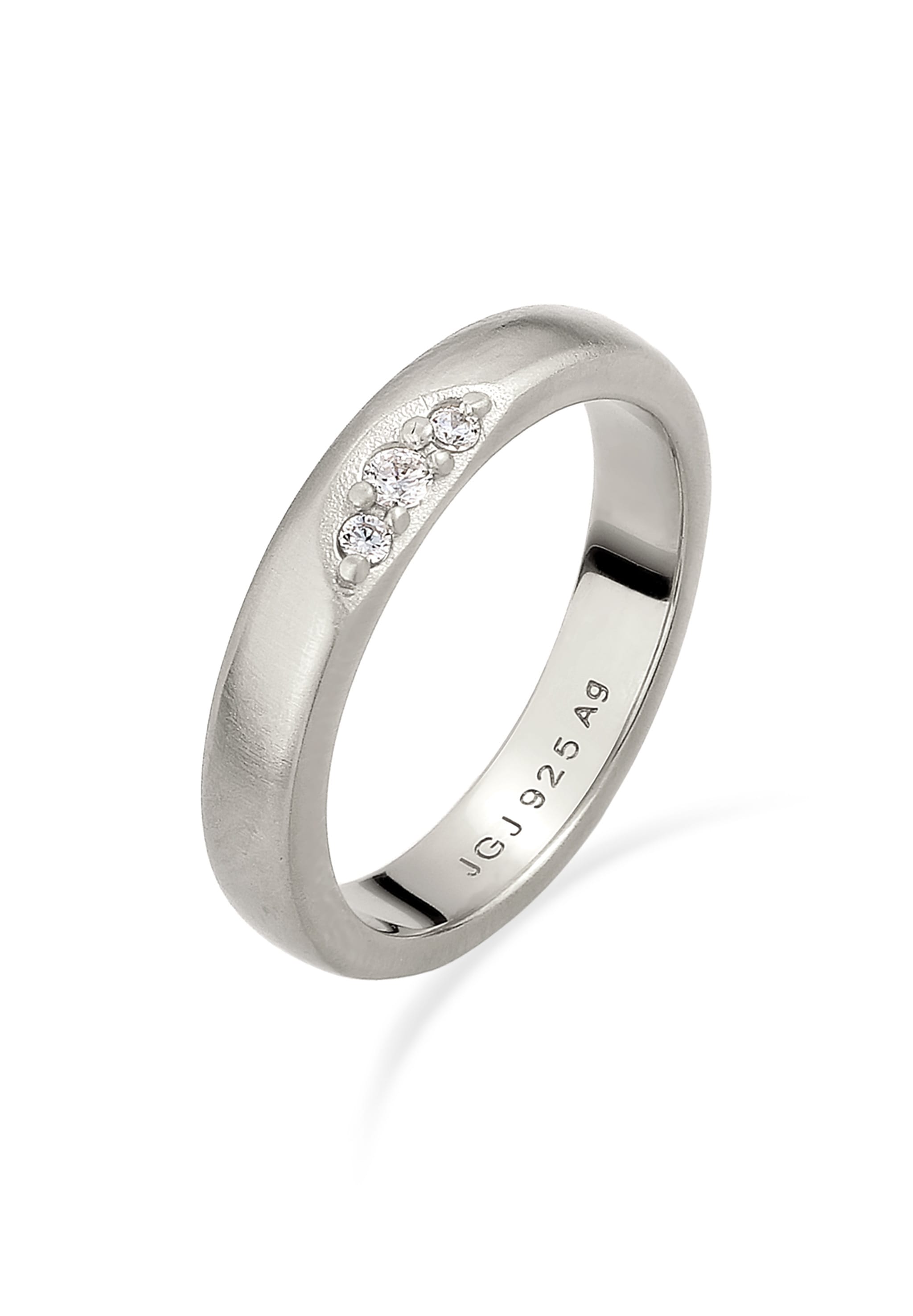 Elli DIAMONDS Diamantring »Ring Verlobungsring Laborgezüchtete Diamanten Weiß Brillantschliff (0.075 ct) 925 Sterling Silber«