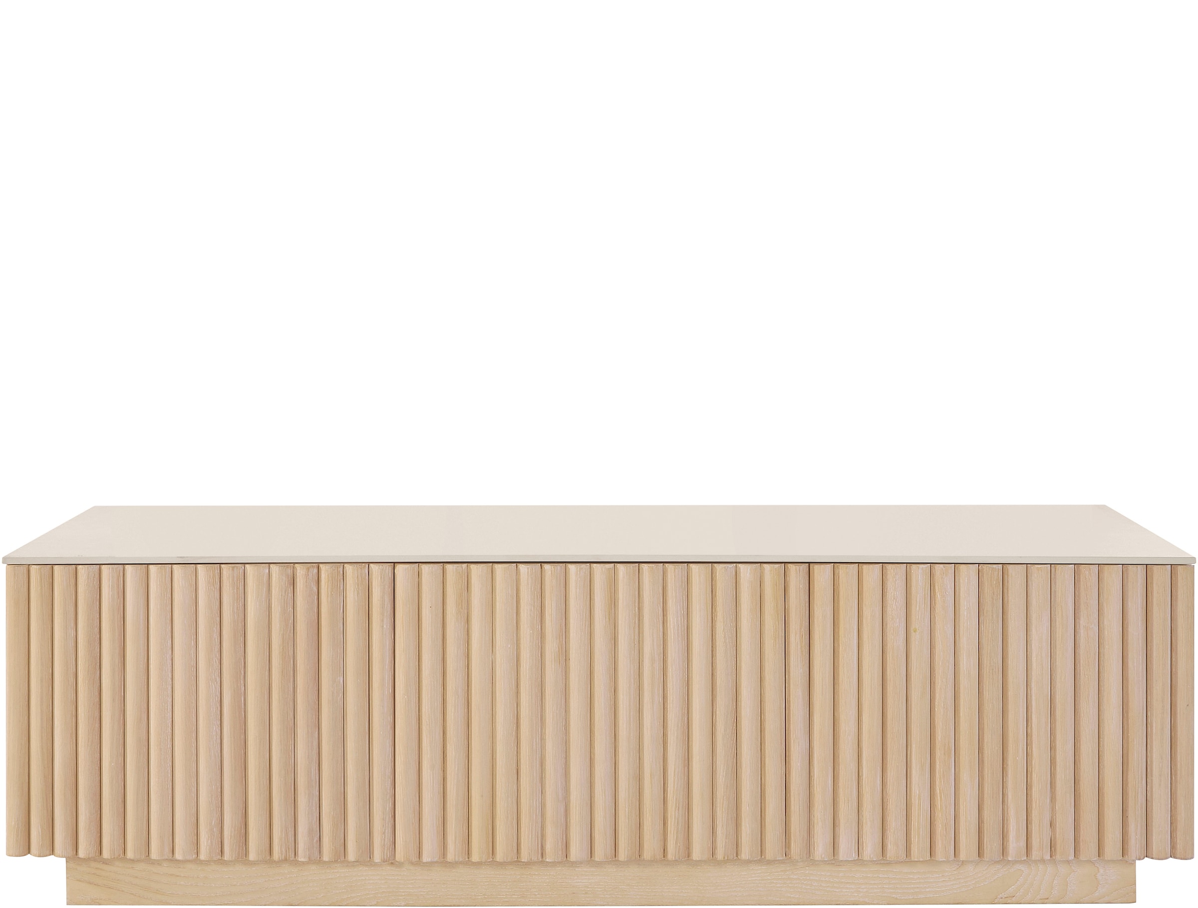 homsy by Ana Johnson TV-Schrank »Solva« Holzoptik aus Esche, geriffelte Front, Keramikplatte, Breite 138 cm