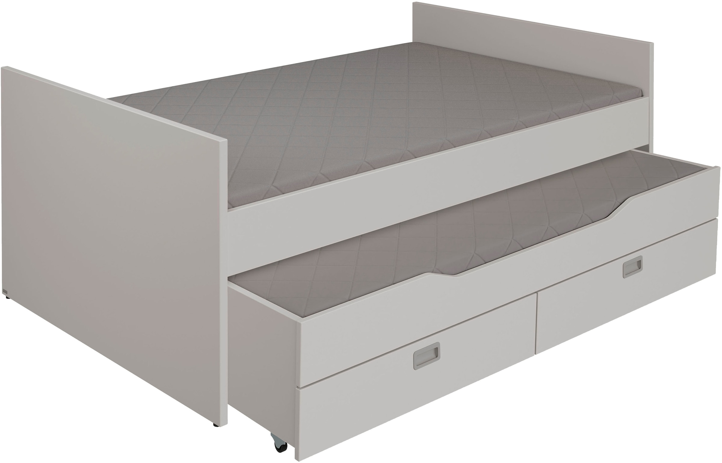 PAIDI Einzelbett »TIAGO in verschiedenen Ausführungen, Jugendliege mit Bettkasten« Breite/Länge: 90x200 cm / 120x200 cm,  Kojenbett inklusive Ausziehbett in 90x190 cm & 2 Schubladen