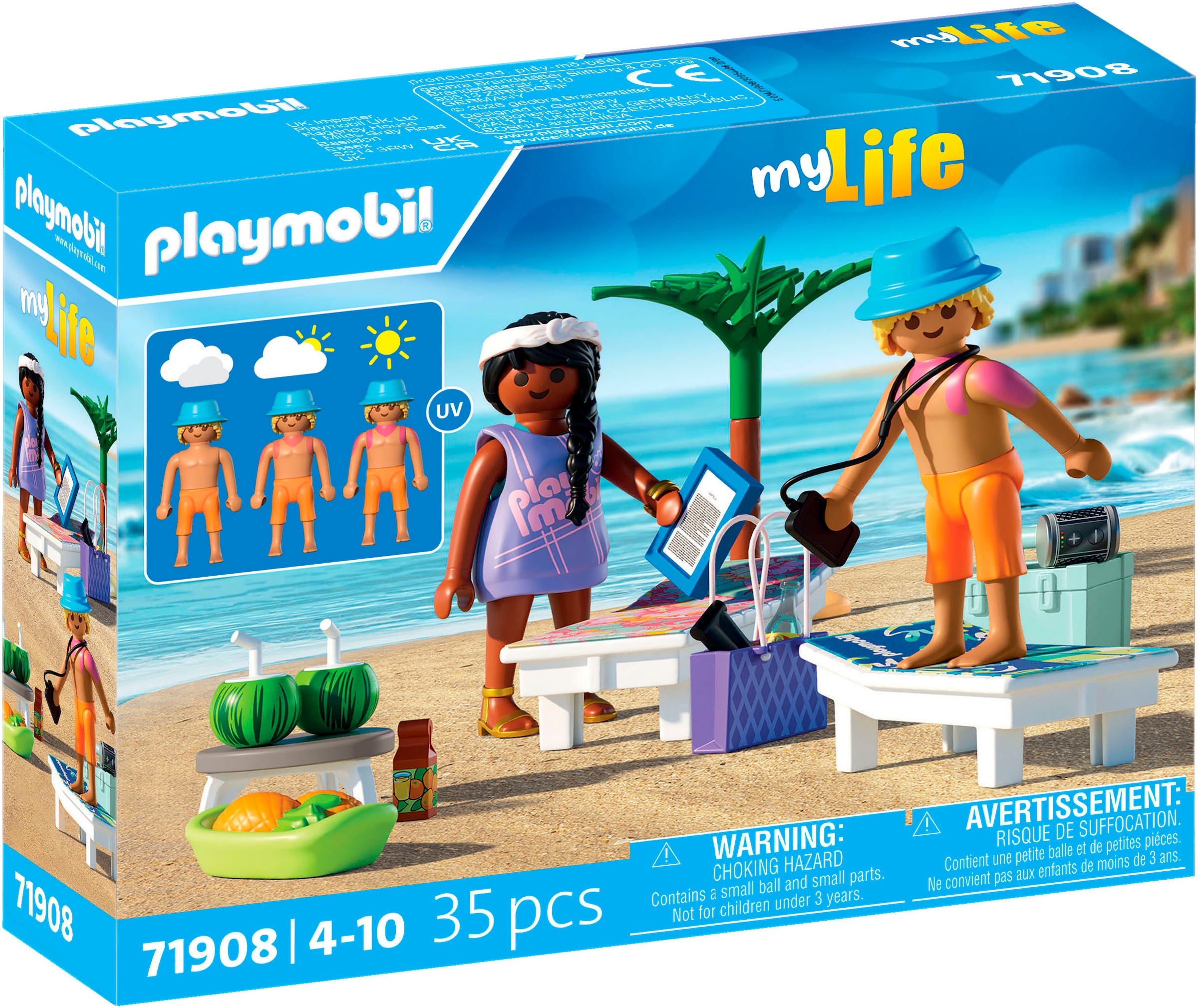 Playmobil® Konstruktions-Spielset »Pärchenausflug an den Strand (71908), My Life«, (35 St.), Made in Europe