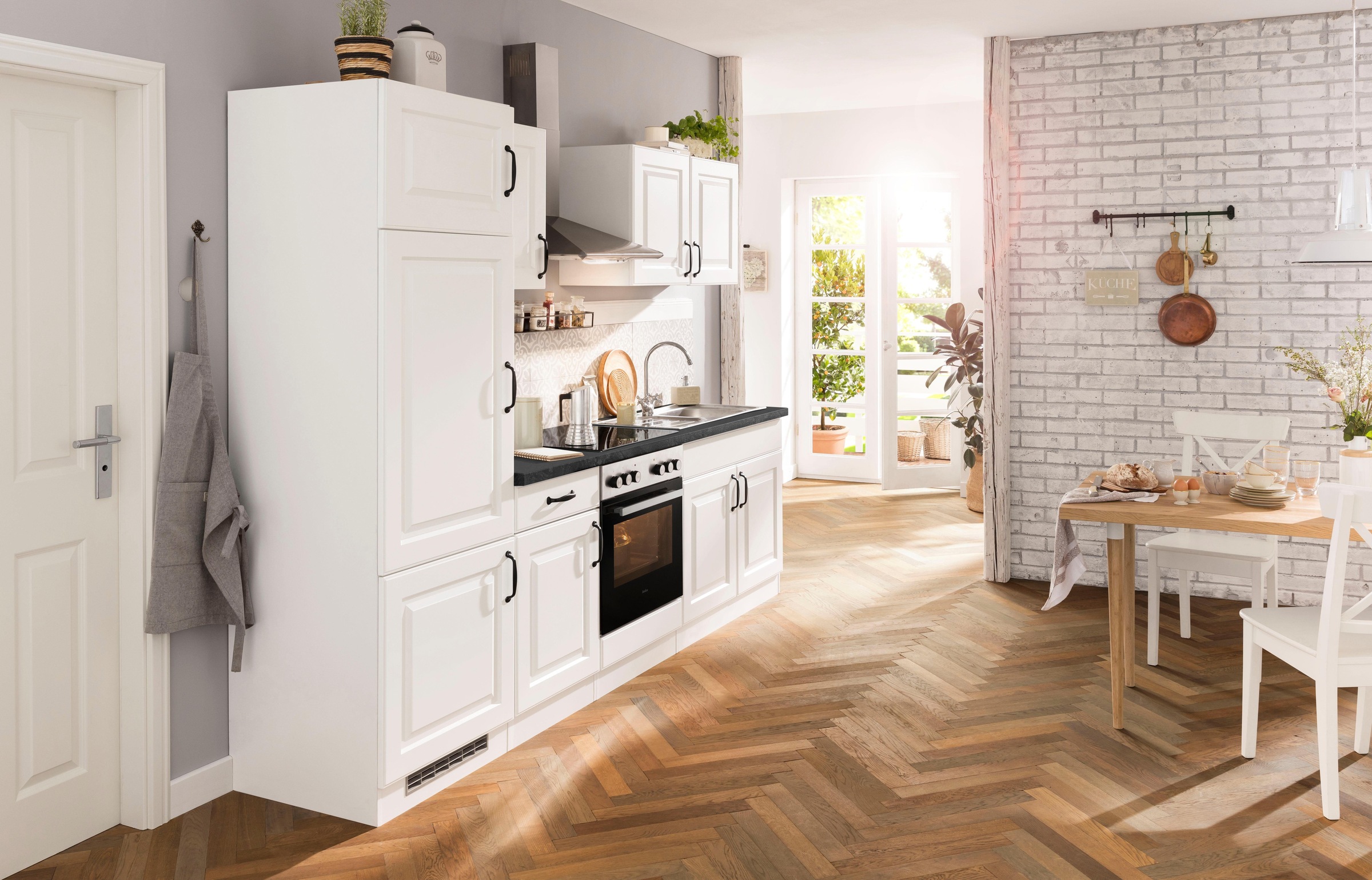 wiho Küchen Küchenzeile »Erla«, mit E-Geräten, Breite 270 cm