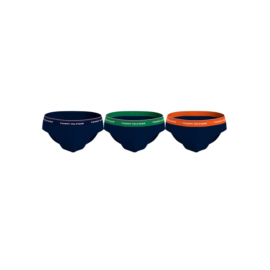 Tommy Hilfiger Underwear Slip, (Packung, 3 St., 3er-Pack), mit kontrastfarbenem Bund