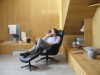 FLEXLUX Fußhocker »Volden Beinstütze, pflegeleicht, skandinavisches Design, hoher Komfort«, für Beinauflage zur besseren Entspannung, schwarzer Fuß, Holzrahmen