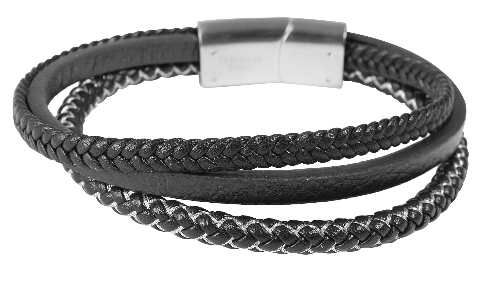 Adelia´s Lederarmband »Herren Armband ¿ Lederarmband aus Leder 21 cm«