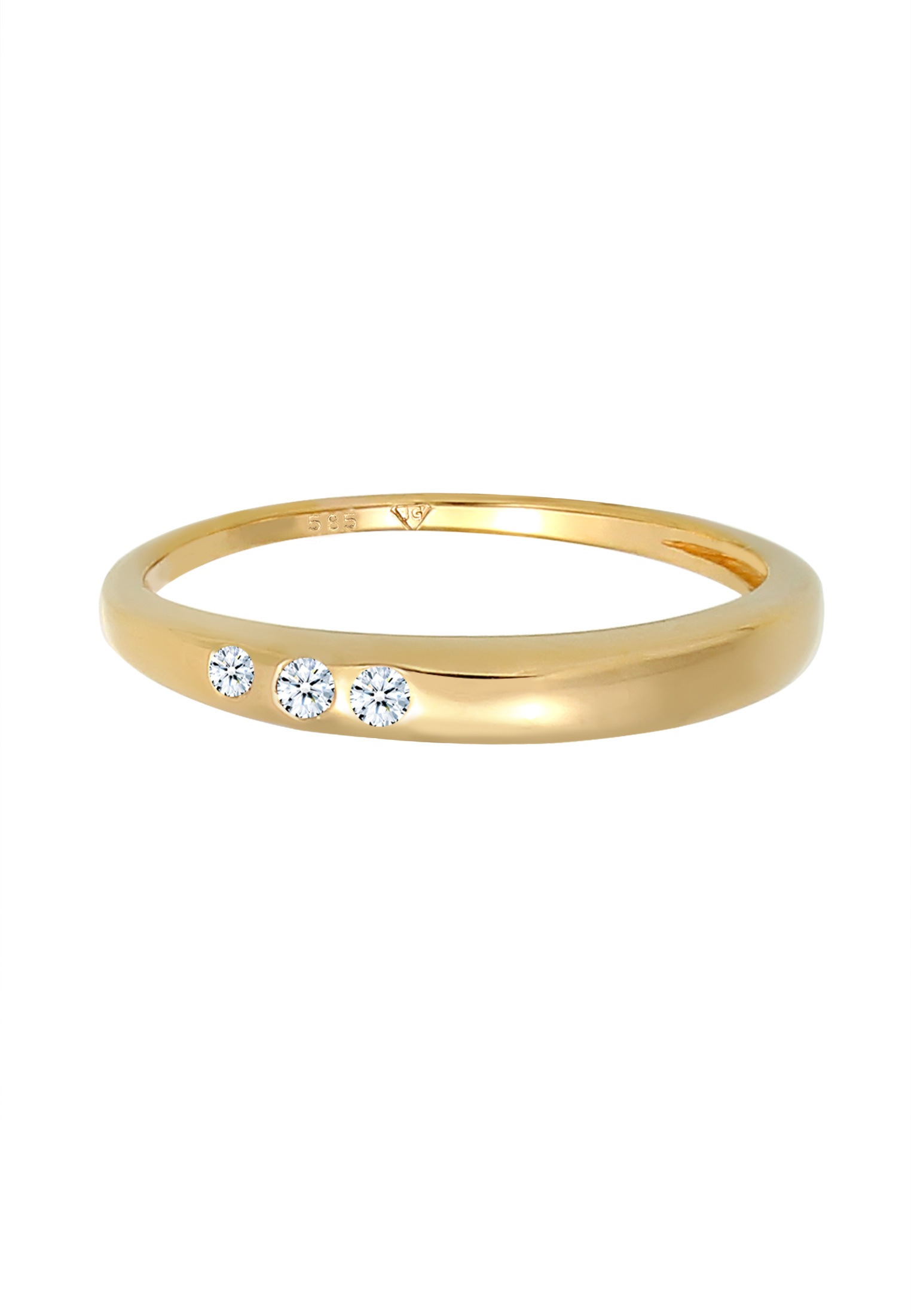 Elli DIAMONDS Verlobungsring »Ring Verlobungsring Diamant Weiß Brillantschliff (0.06 ct) 585 Gelbgold«