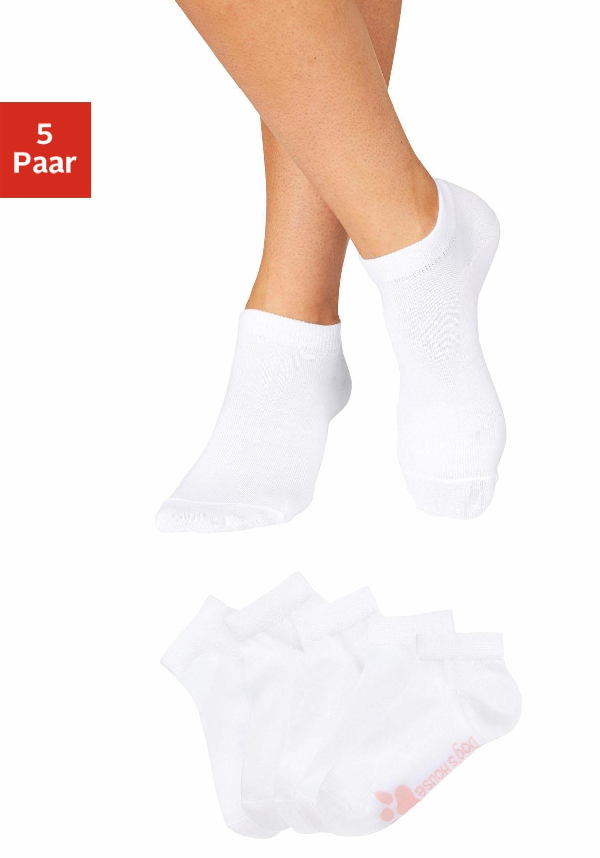 Sneakersocken, (Packung, 5 Paar), mit süßem Pfotendesign unter der Sohle