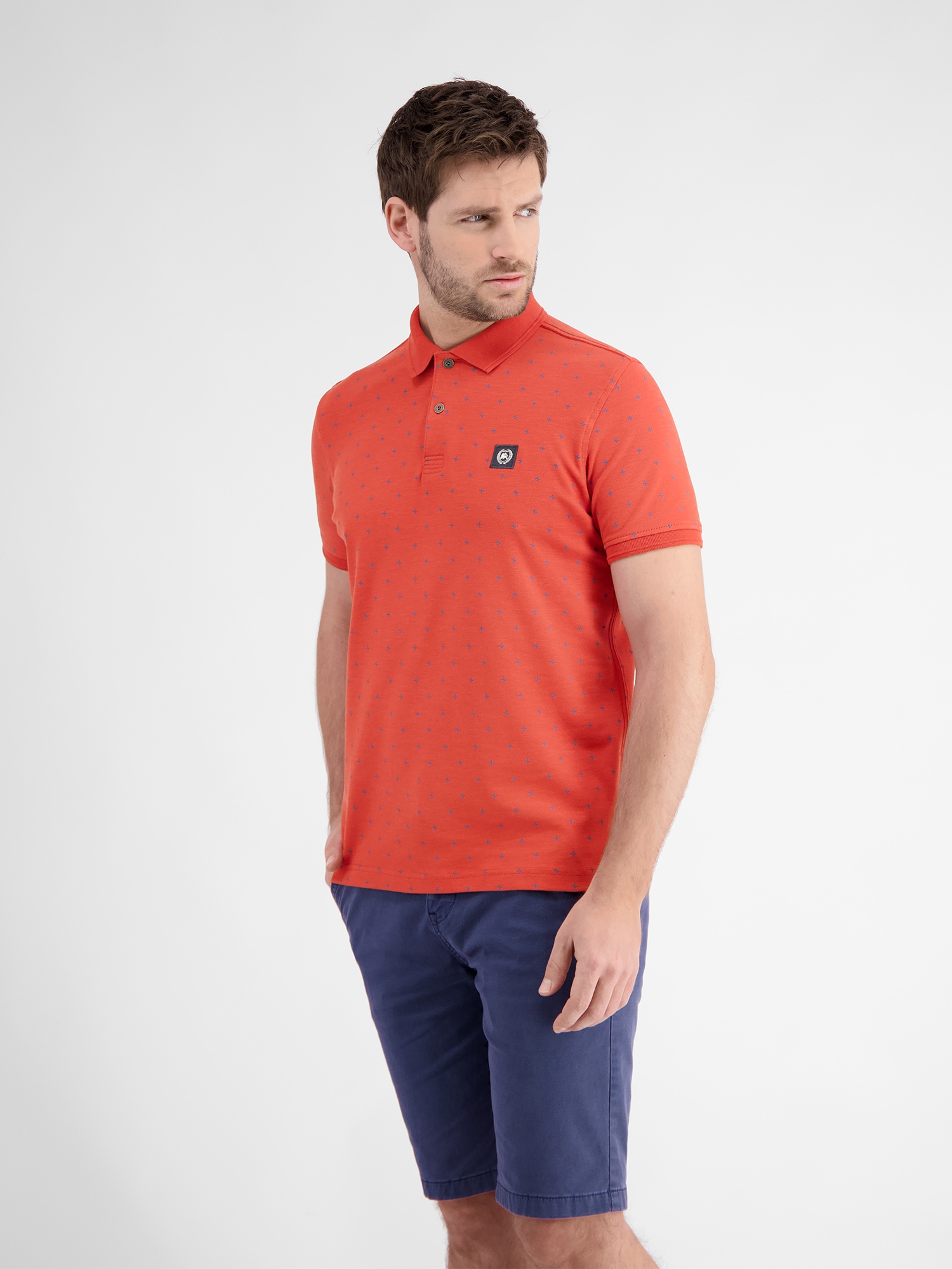 LERROS Poloshirt »LERROS Poloshirt mit Punkt-Print«