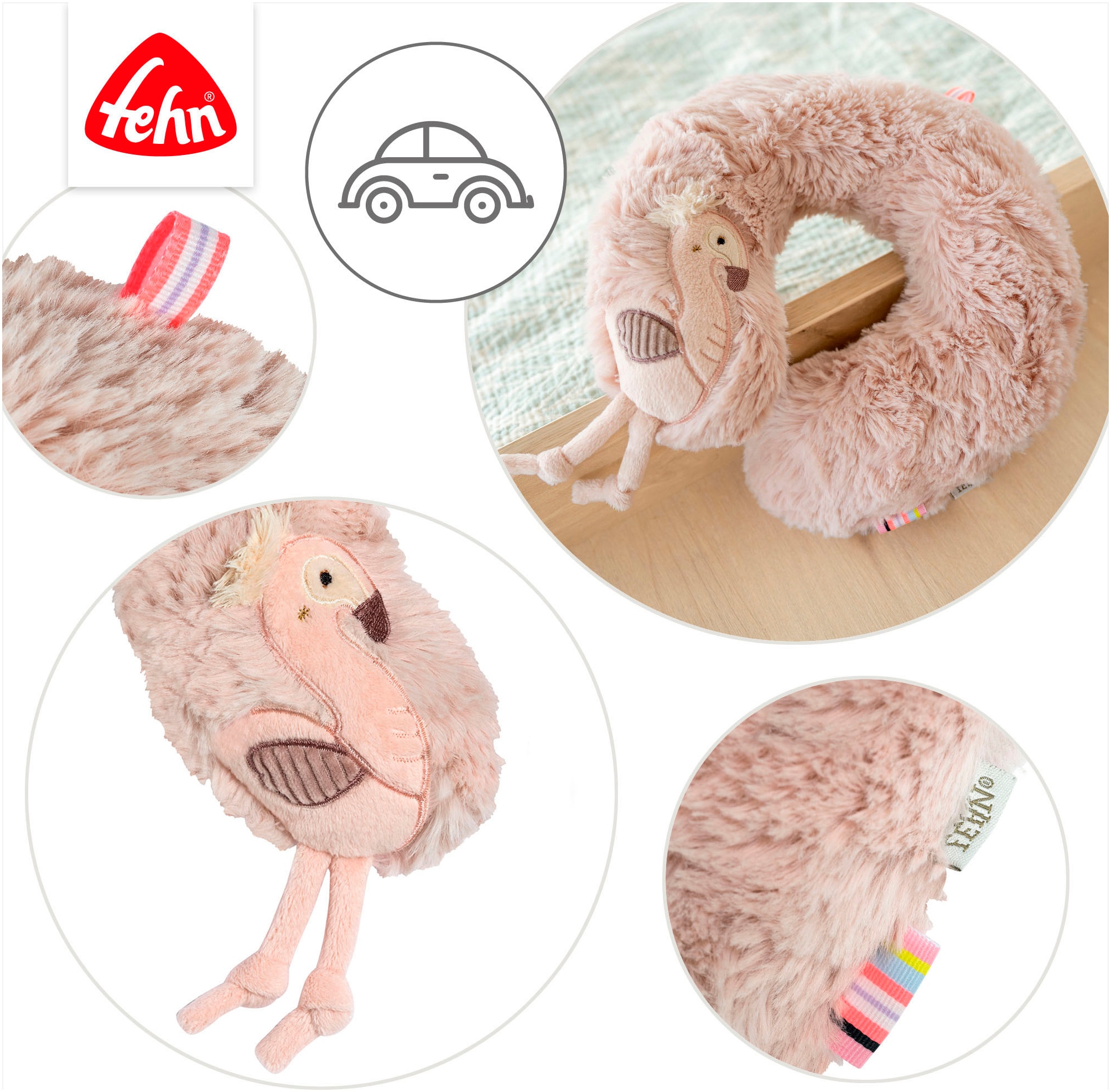 Fehn Nackenkissen »Lazy, Crazy & Pink, Flamingo«