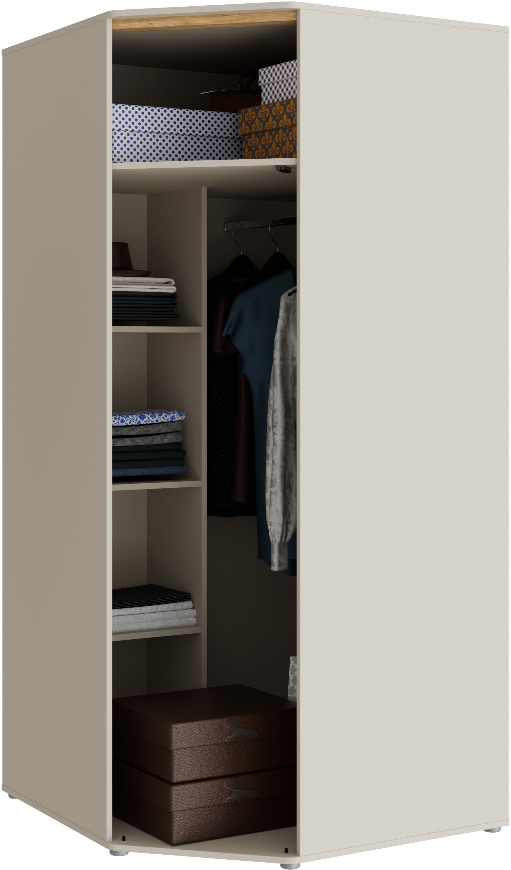 FORTE Eckkleiderschrank, B/H/T 92,2/193,7/92,2 cm