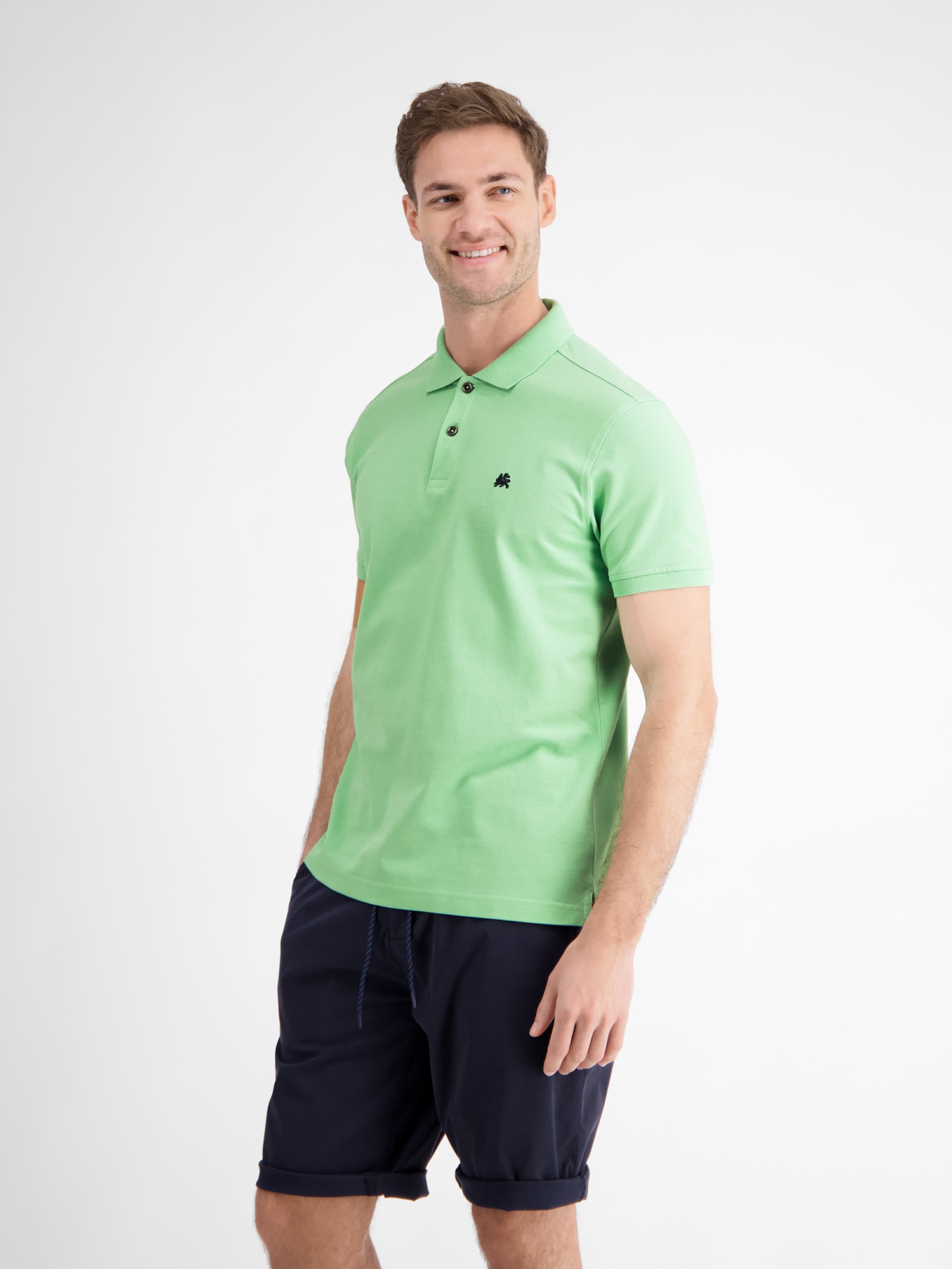LERROS Poloshirt »LERROS Basic Poloshirt für Herren, unifarben«