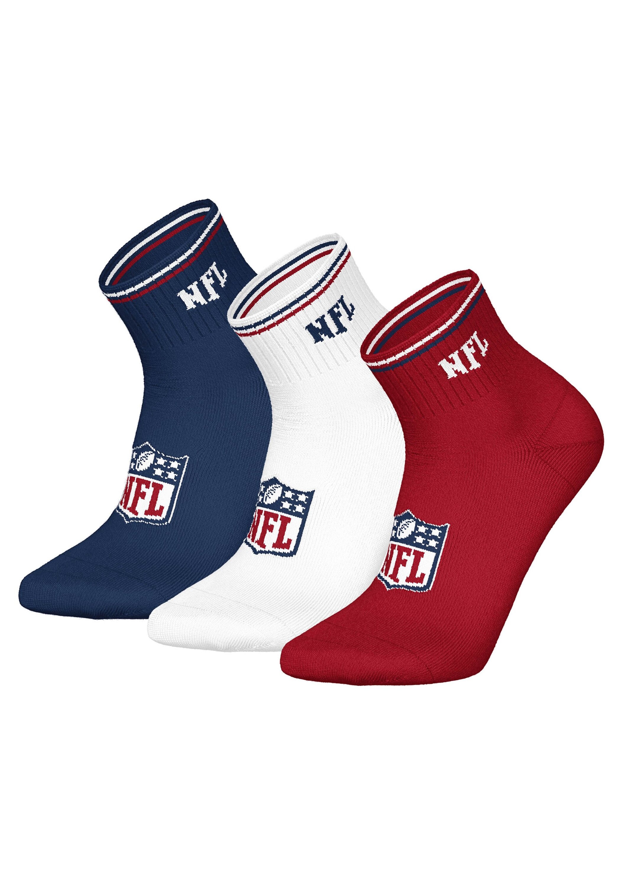 NFL Kurzsocken »Socken NFL SHIELD 3Pack Quarter Socks 3er Pack«