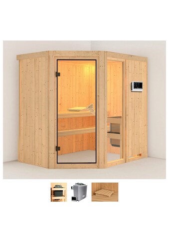 Karibu Sauna »Frigga 1«, (Set), 9-kW-Ofen mit externer Steuerung kaufen