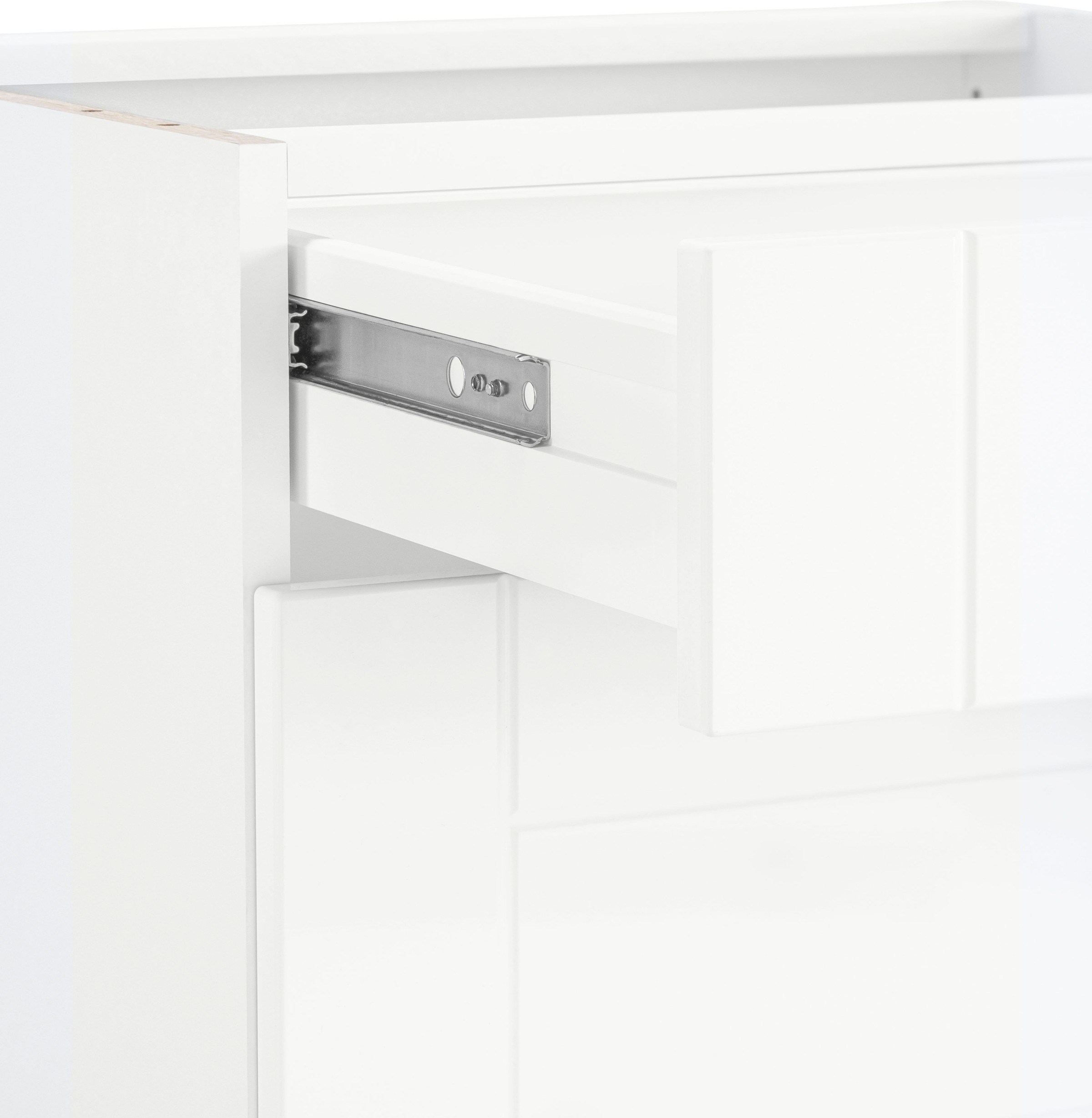 KOCHSTATION Auszugsunterschrank »KS-Tinnum« 60 cm breit, MDF-Fronten, Metallgriff, 1 Schubkasten, 2 Auszüge