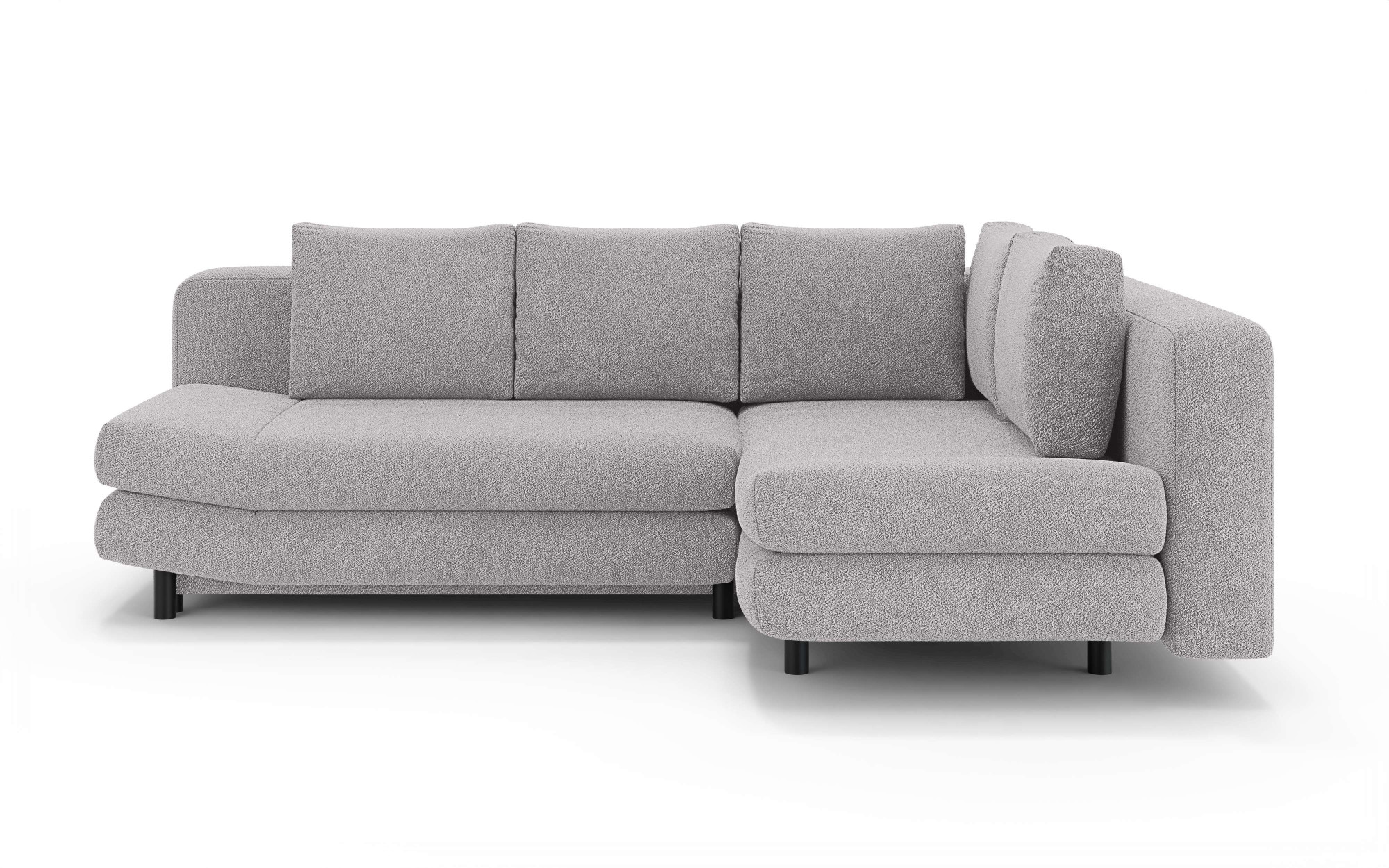 Home affaire Ecksofa »LENNARA Schlafsofa mit Bettkasten, Maße B/T/H: 234/179/85 cm«, L-Form mit Ottomane rechts/links, mit Wellenunterfederung