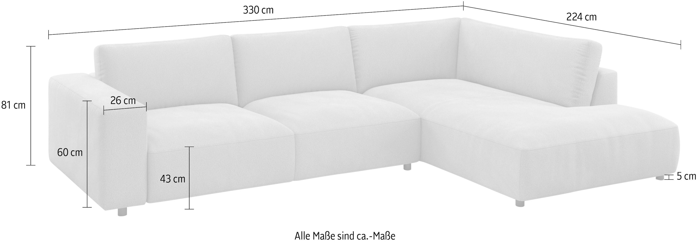 Musterring Ecksofa »MR LUCIA, Luxuriöse Wohlfühlgarnitur von Musterring« Erstklassige Kammerkissen, komfortable Umbauecke & zeitloser Look