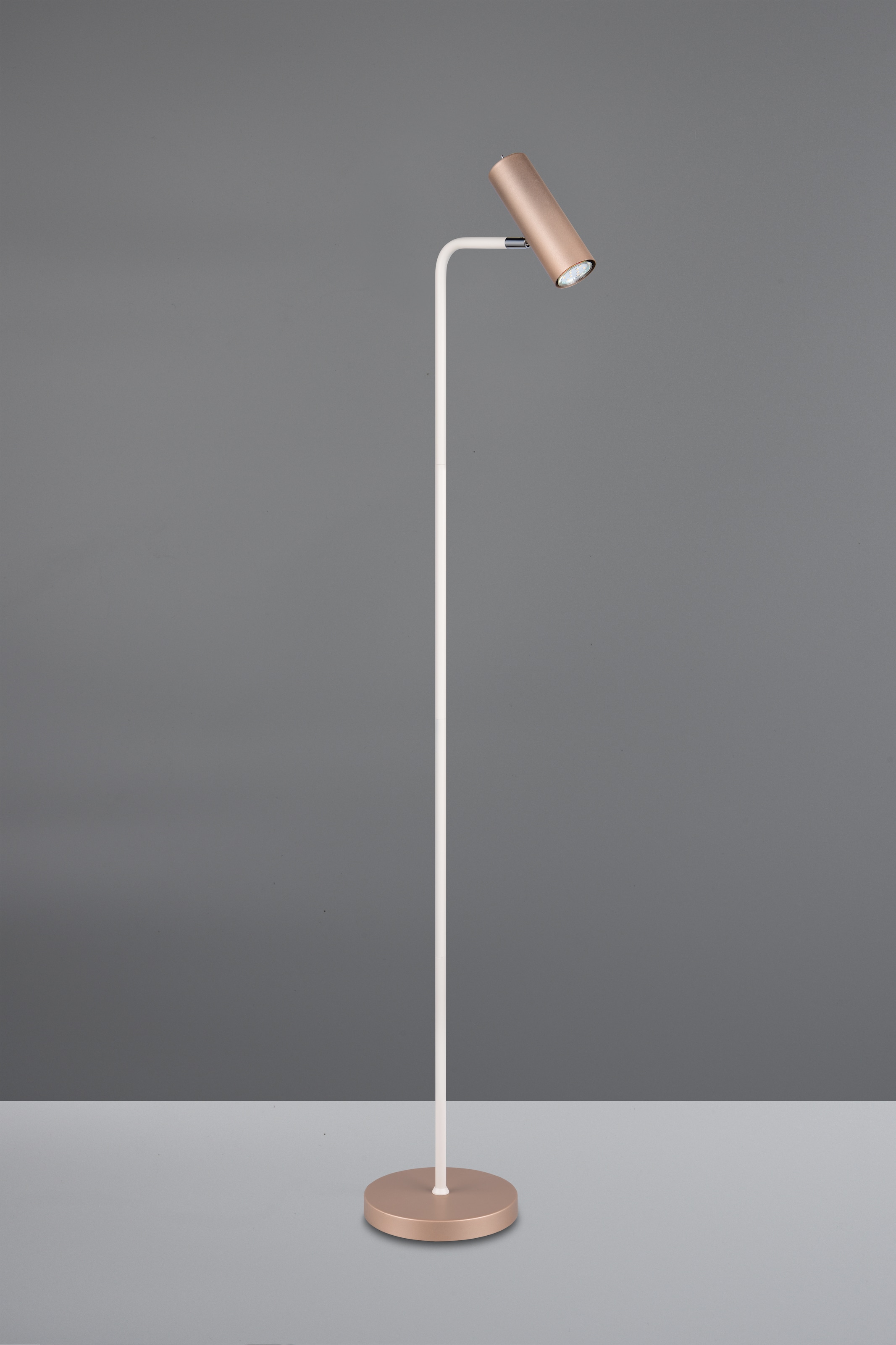 TRIO Leuchten Stehlampe »MARLEY, exkl. 1x GU10 max 5W, Stehleuchte Höhe 151cm« GU10 1 Stk. warmweiß - kaltweiß mit Kippschalter, Leuchtenkopf schwenkbar, 180cm Anschlusskabel