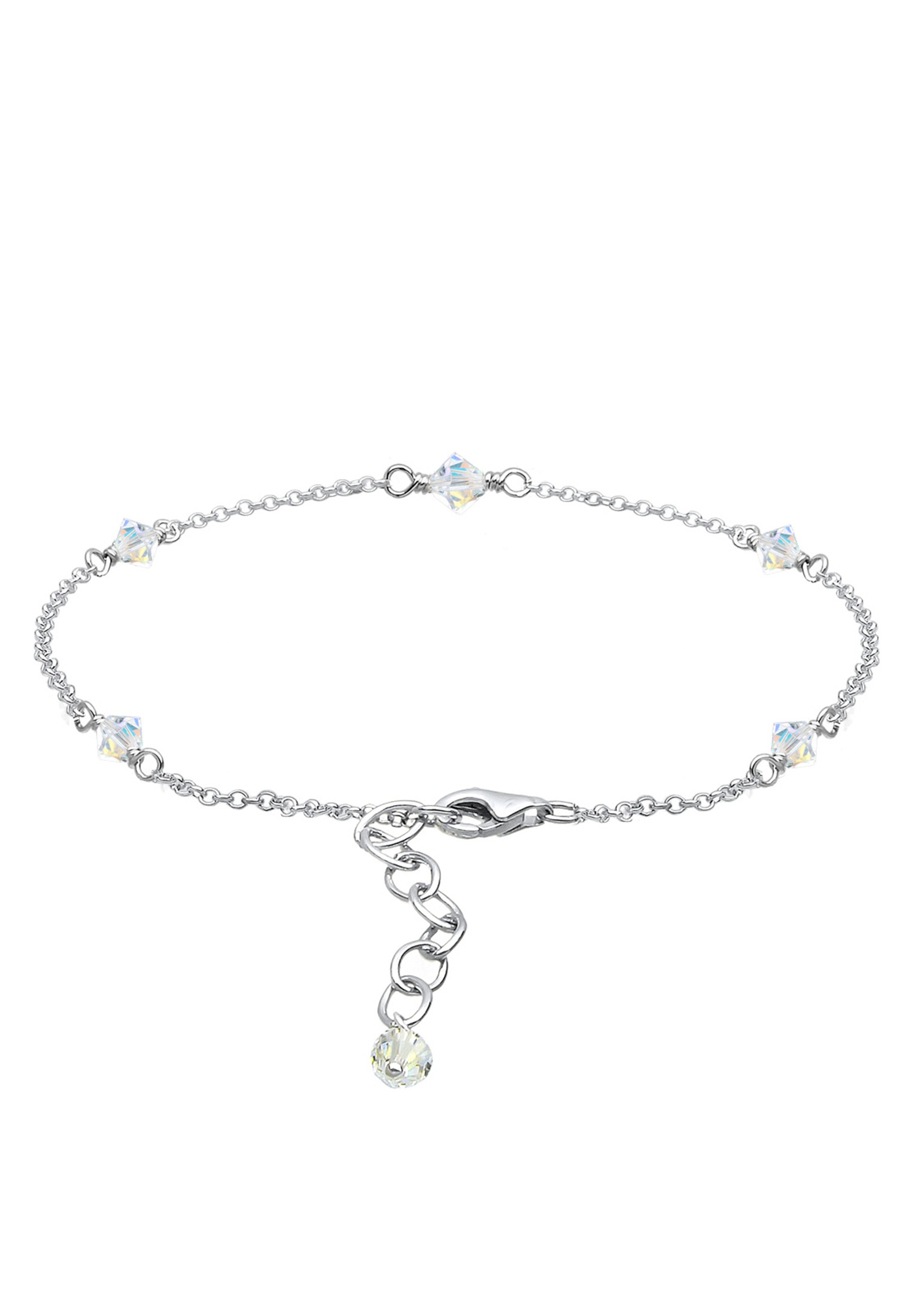 Elli Fußkette »Fußschmuck Klassiker Kristalle 925 Silber«