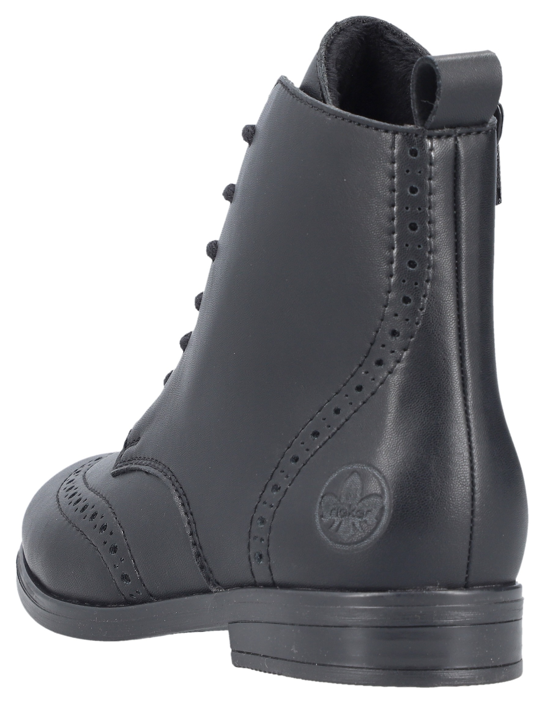 Rieker Schnürstiefelette, Schnürboots, Blockabsatz, mit Anziehlasche