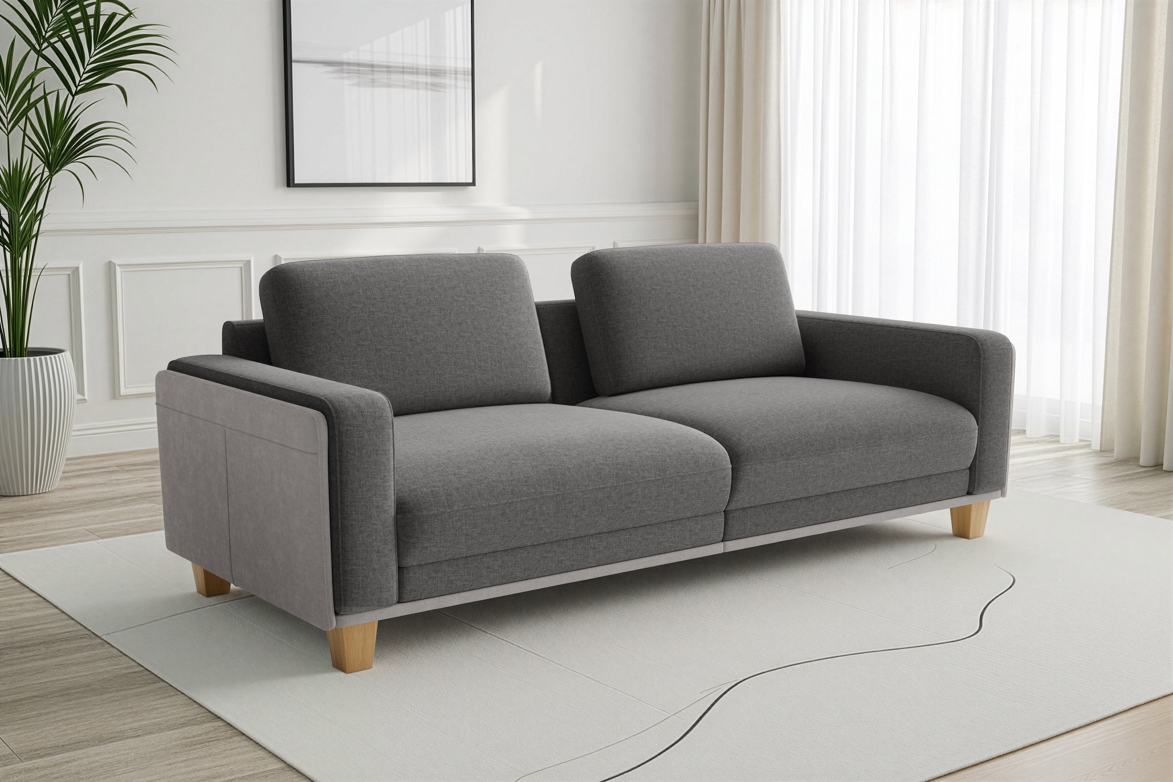 sit&more Big-Sofa »Concept« Modernes Sofa in drei Fußfarben zur Auswahl