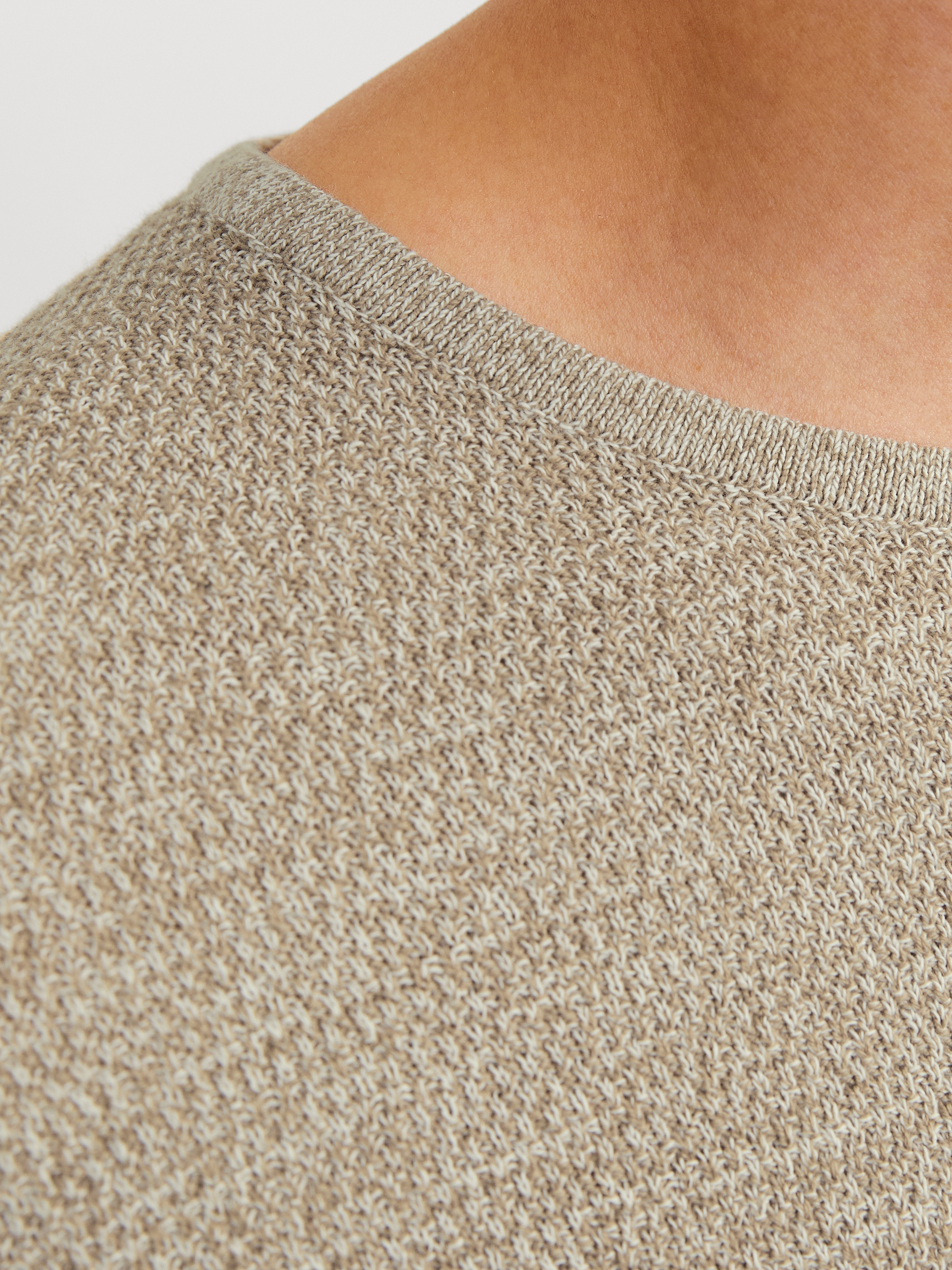 Jack & Jones Rundhalspullover »JJEGEORGE KNIT CREW NECK NOOS«, mit Strick Optik