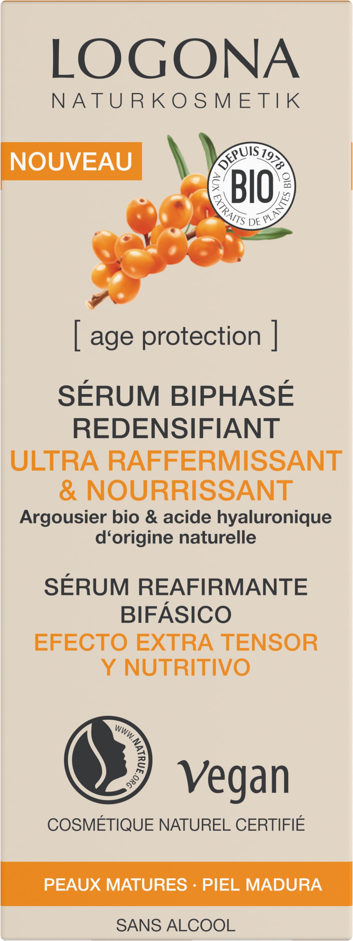 LOGONA Anti-Falten-Serum »age protection Festigendes 2-Phasen-Serum« Anti-Falten-Serum, für reife Haut, aufpolsternd, feuchtigkeitsspendend