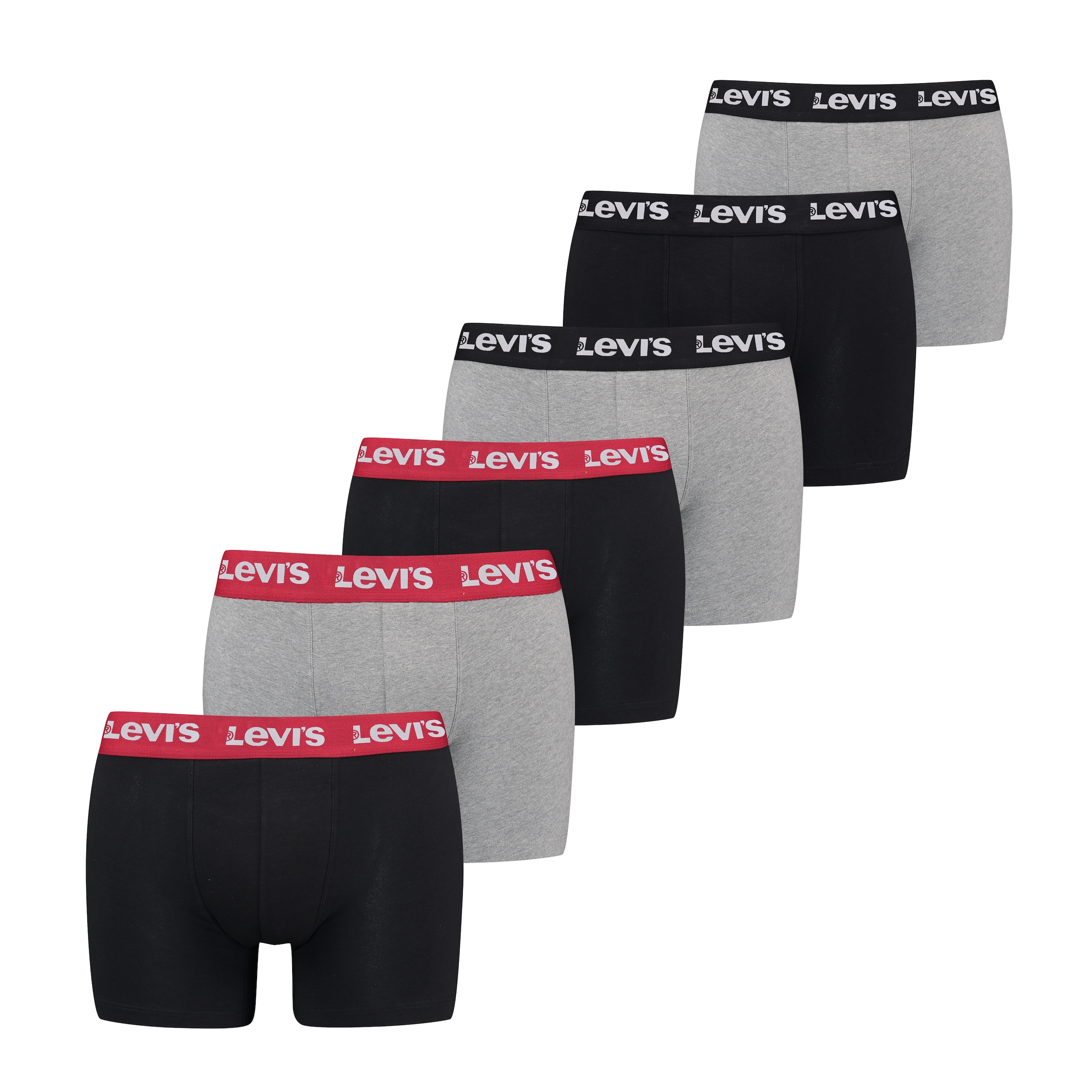 Levi's® Boxershorts »LEVIS MEN REPEAT LOGO BOXER BRIEF 6P ECOM« 6er Pack, 