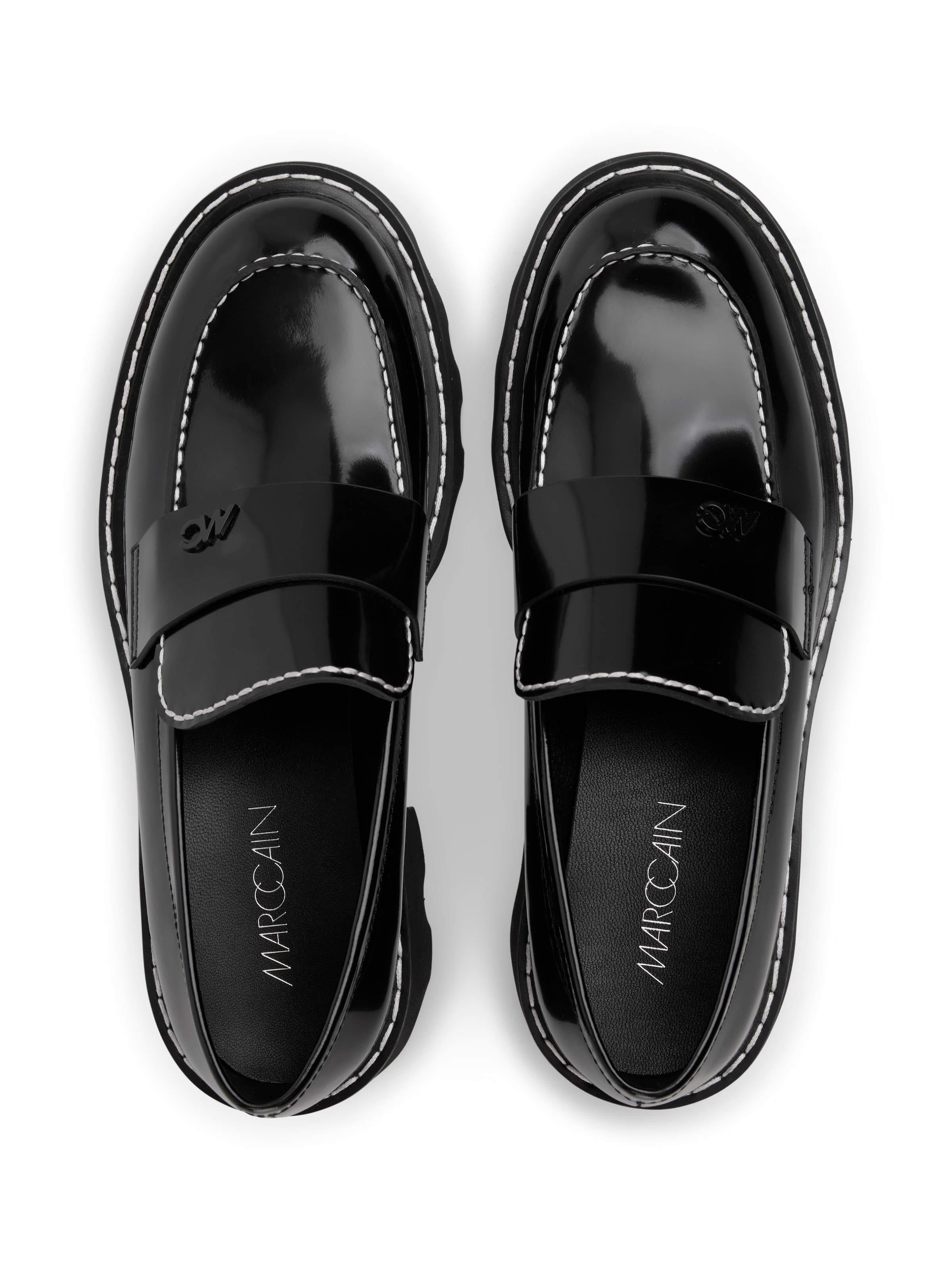 Marc Cain Loafer  Blockabsatz, Plateau, Slipper mit klassischem Zierriegel