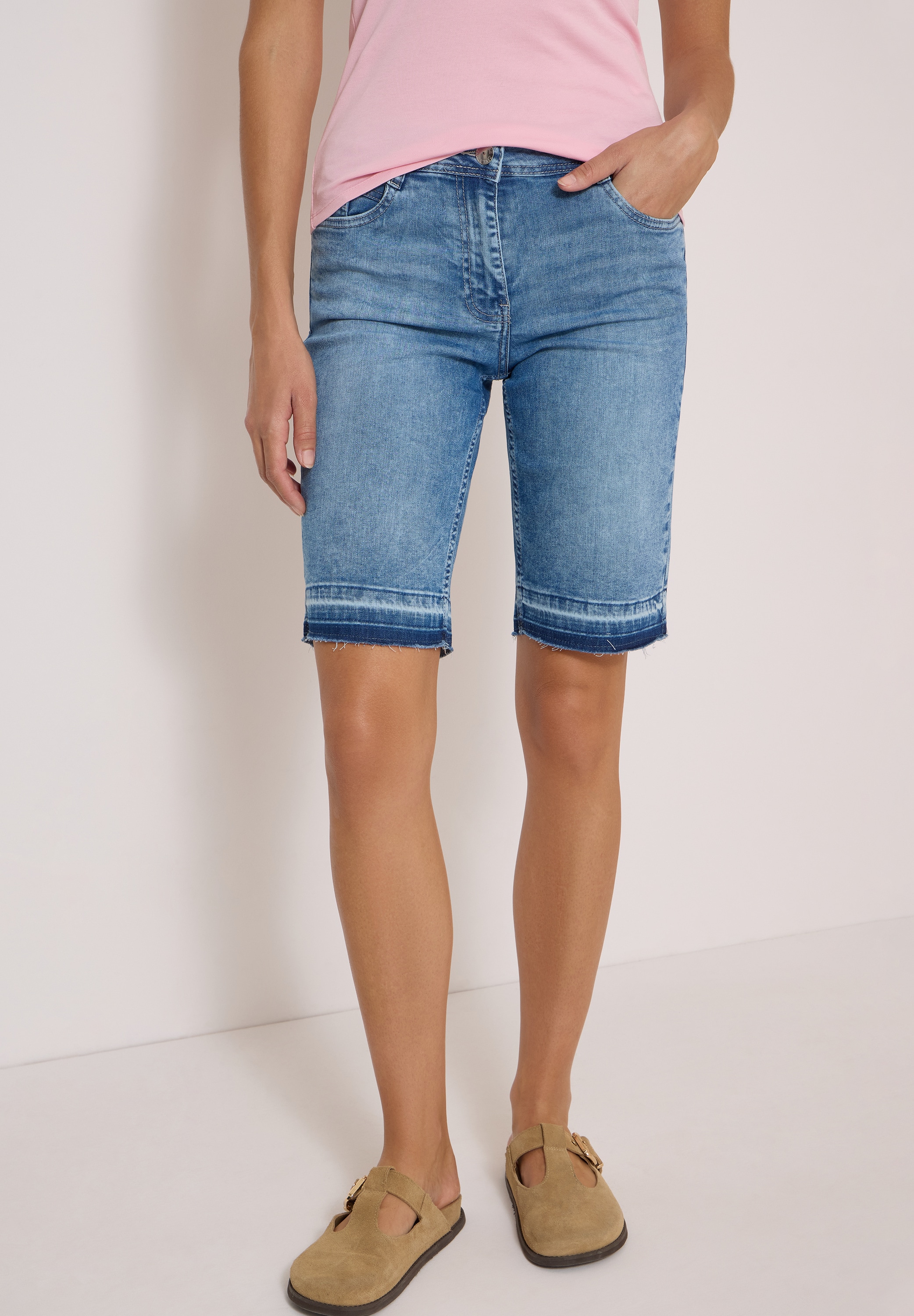 Cecil Bermudas »Style Neele«  Sommer-Jeans_Bermuda im Loose Fit / mit modischem Saum