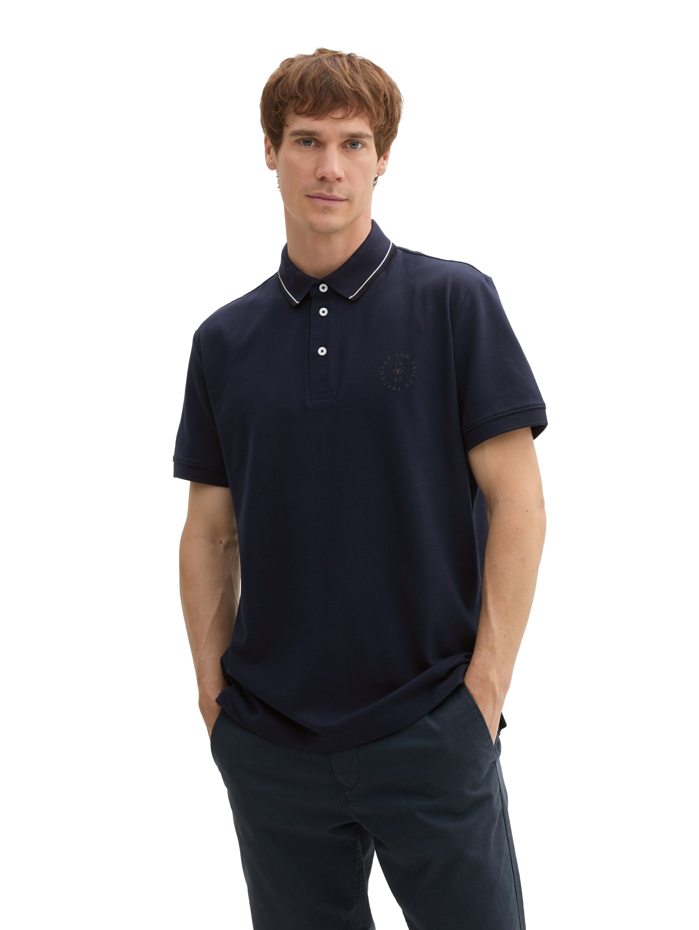 TOM TAILOR Poloshirt, mit Logo Print