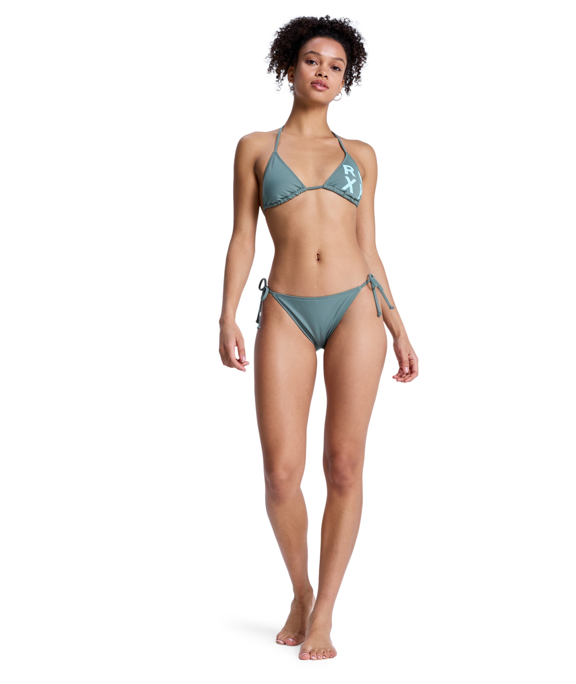 Roxy Triangel-Bikini »SD ESHORT SLEEVEENTIALS TIKI CLASHORT SLEEVEIC TS« Set, 2 Stk. Set aus 2 Teilen, mit Logodruck, sportlicher Schnitt, pflegeleicht