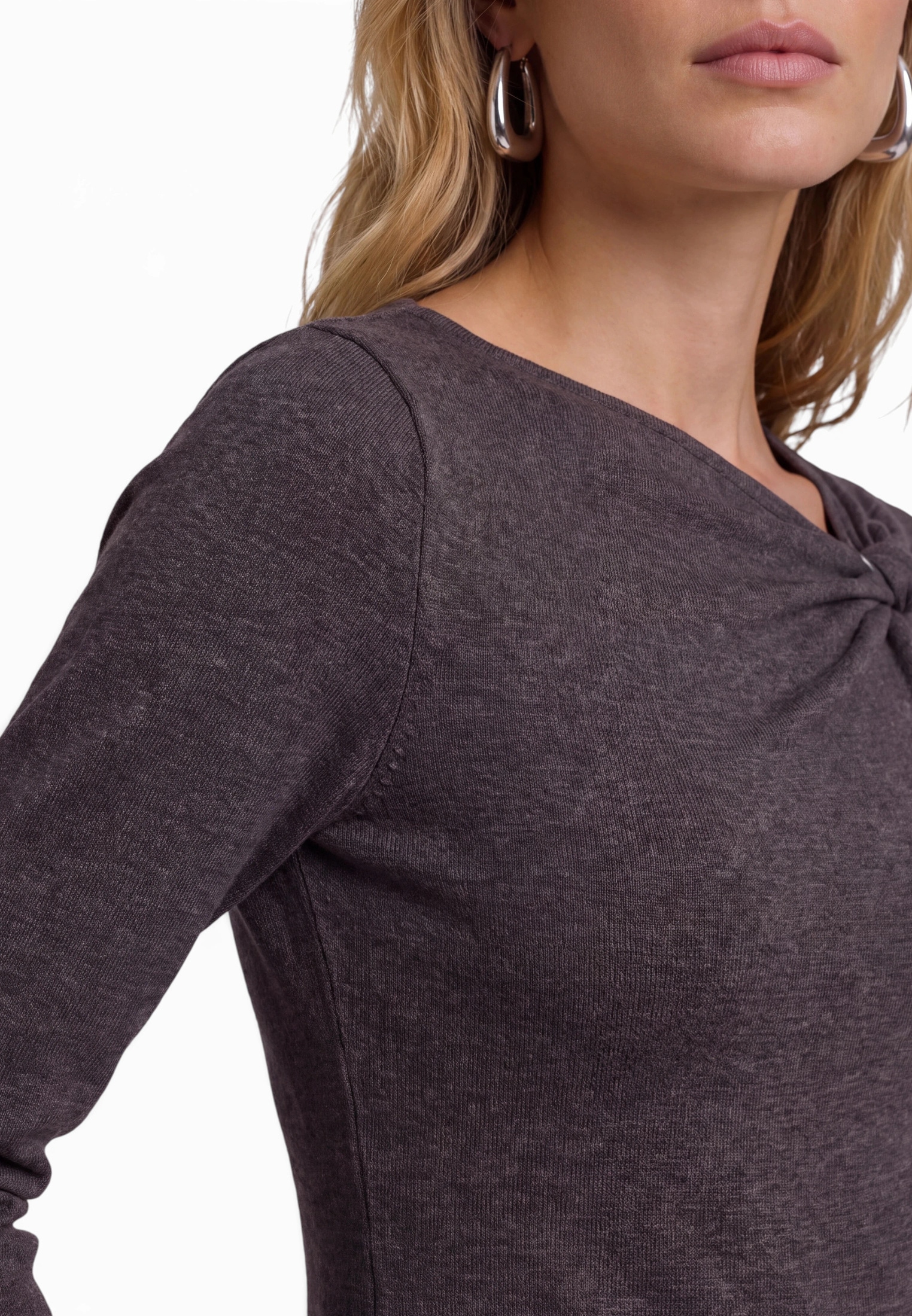 Zero Langarmshirt »Langarm-Shirt mit Schnalle«