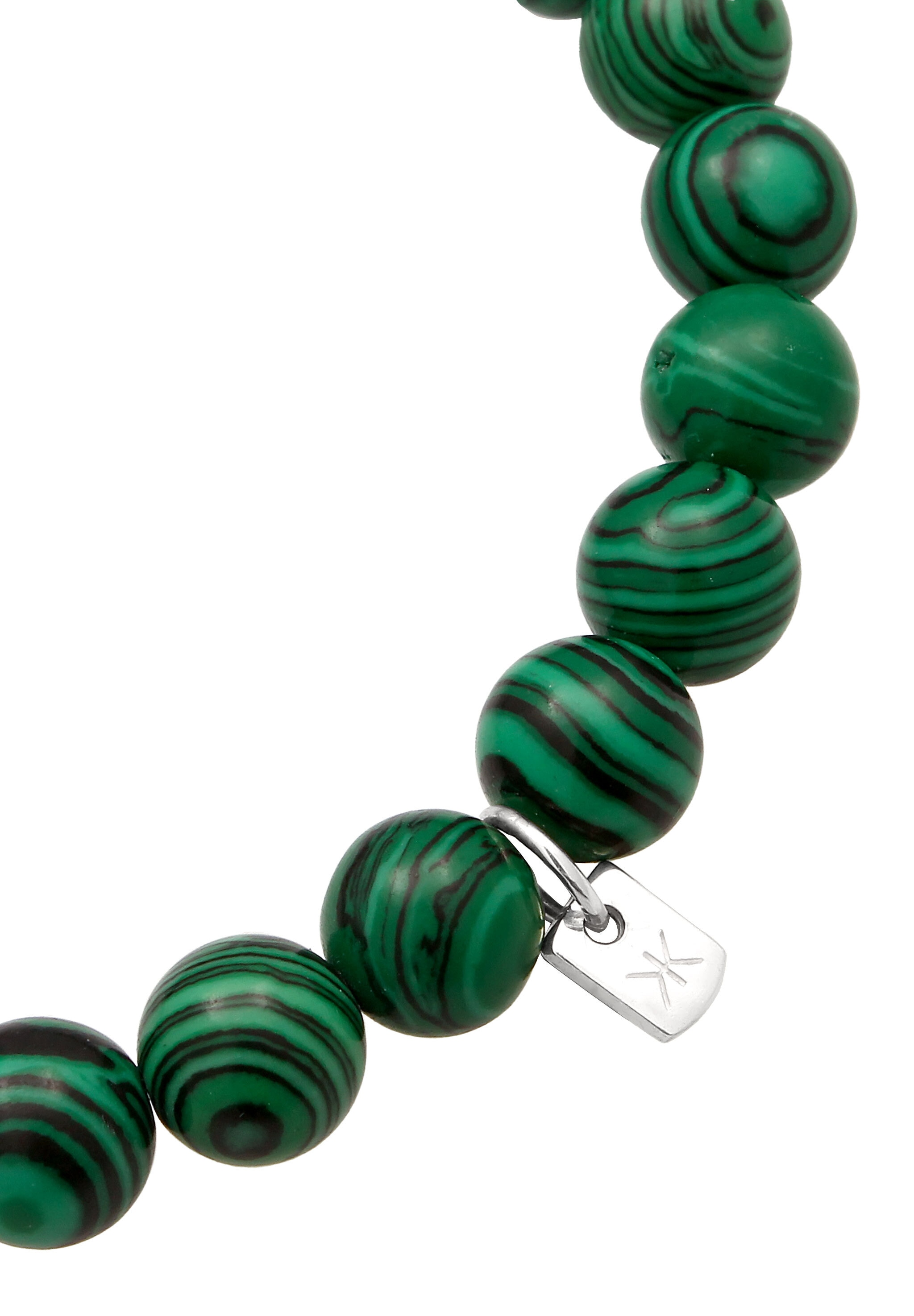 Kuzzoi Armkette »Armband Malachit Tigerauge Stein Perlen 925 Sterling Silber«