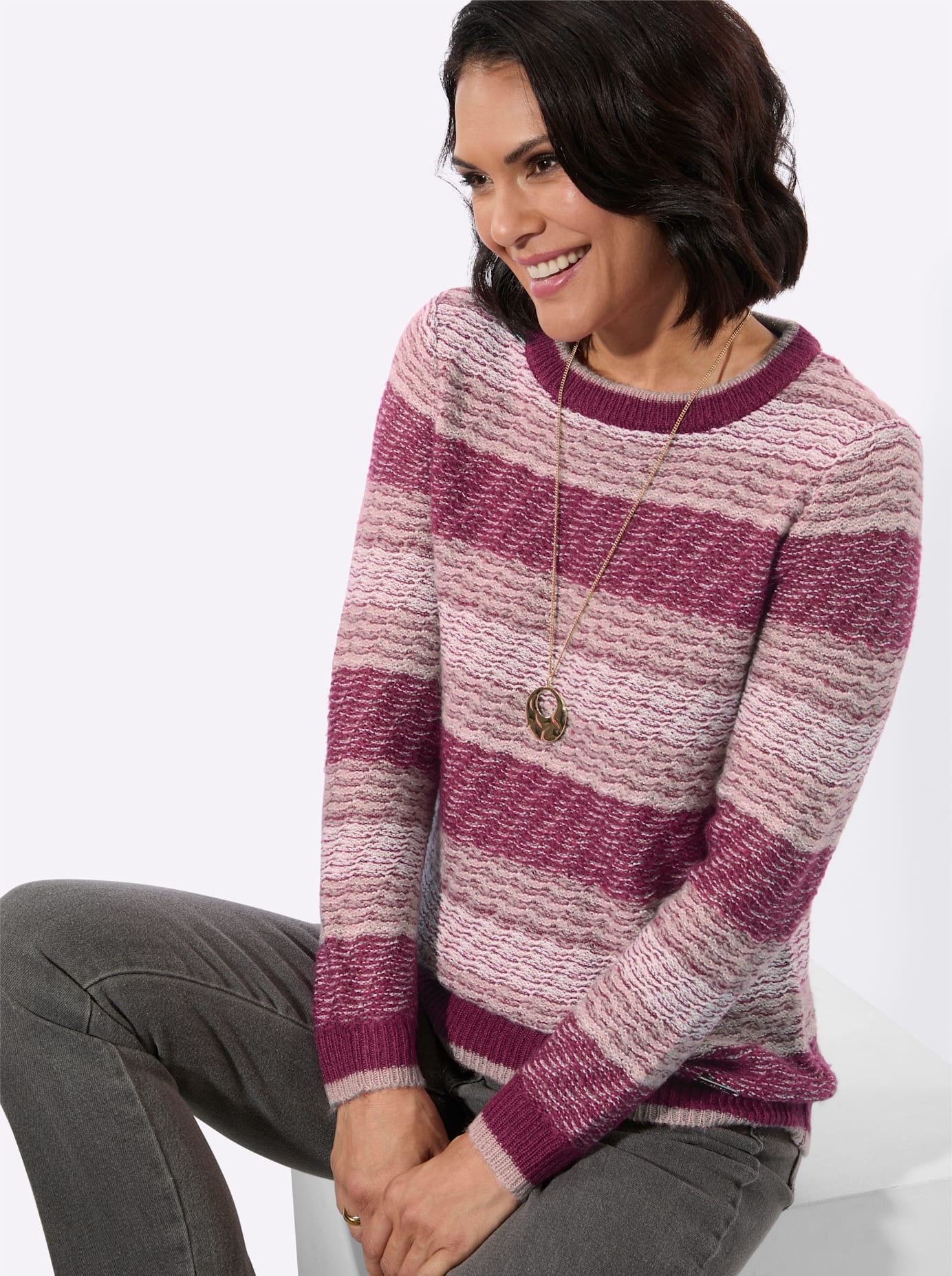 Casual Looks Rundhalspullover »Pullover«