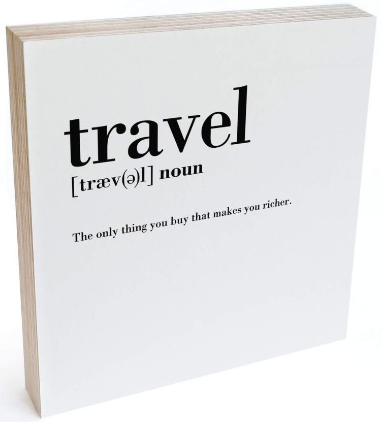 Wall-Art Holzbild »Tischdeko Travel Holzbild«, (1 St.)
