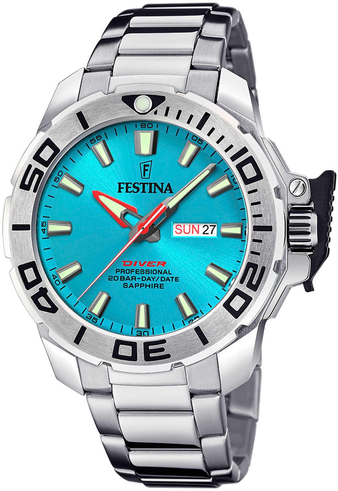 Festina Taucheruhr »The Originals/Diver«, (Set, 2 tlg., mit Wechselband), Armbanduhr, Quarzuhr, Herrenuhr, Datum