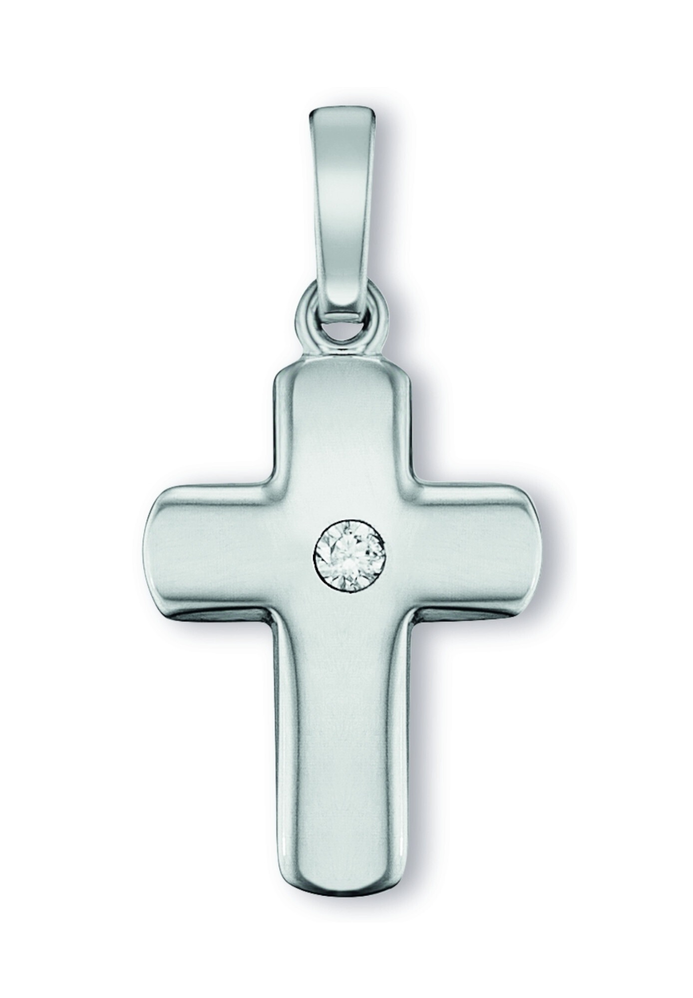 ONE ELEMENT Kettenanhänger »Zirkonia Kreuz Anhänger aus 925 Silber«