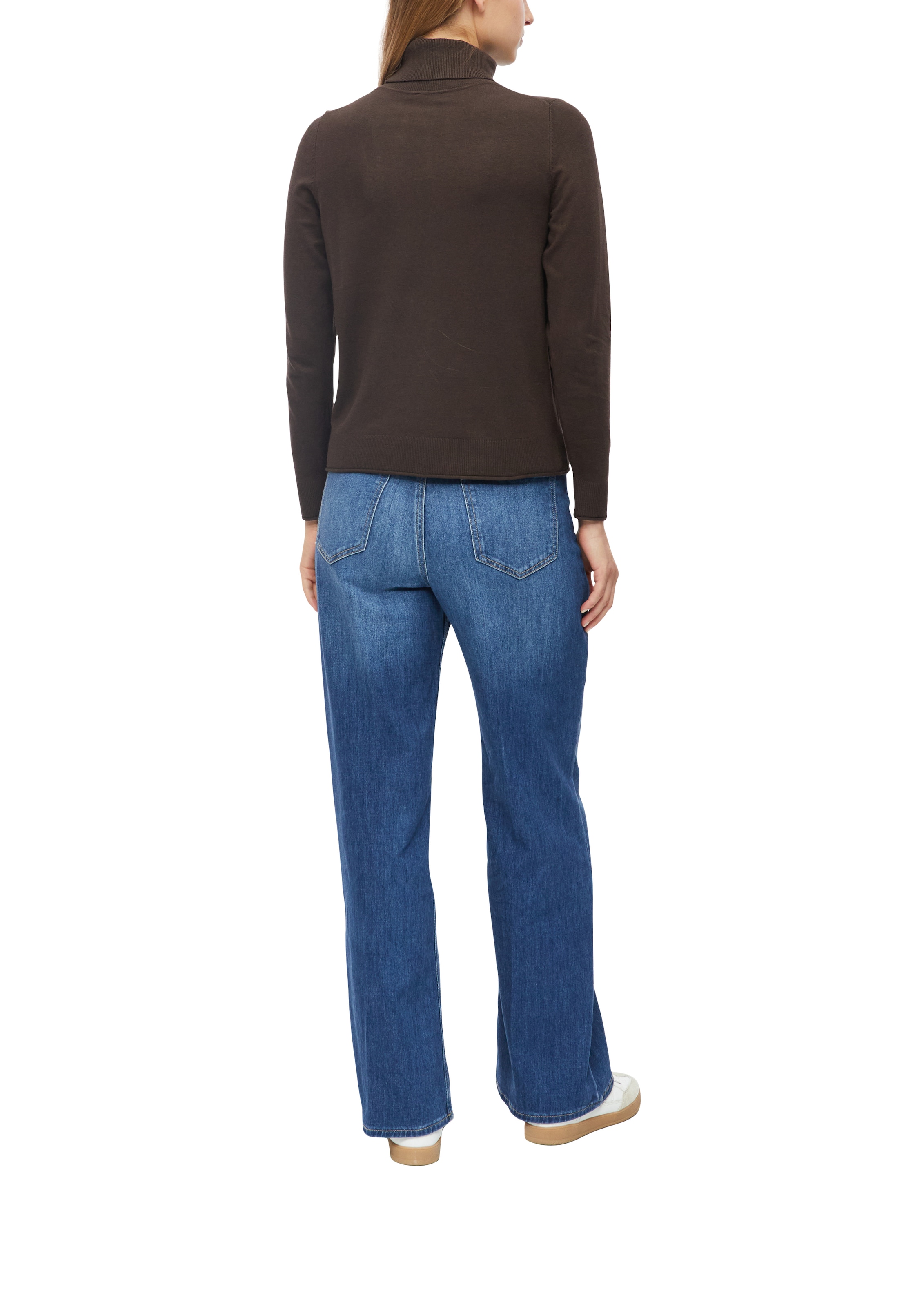 s.Oliver Rollkragenpullover mit Viskose / Feinstrick