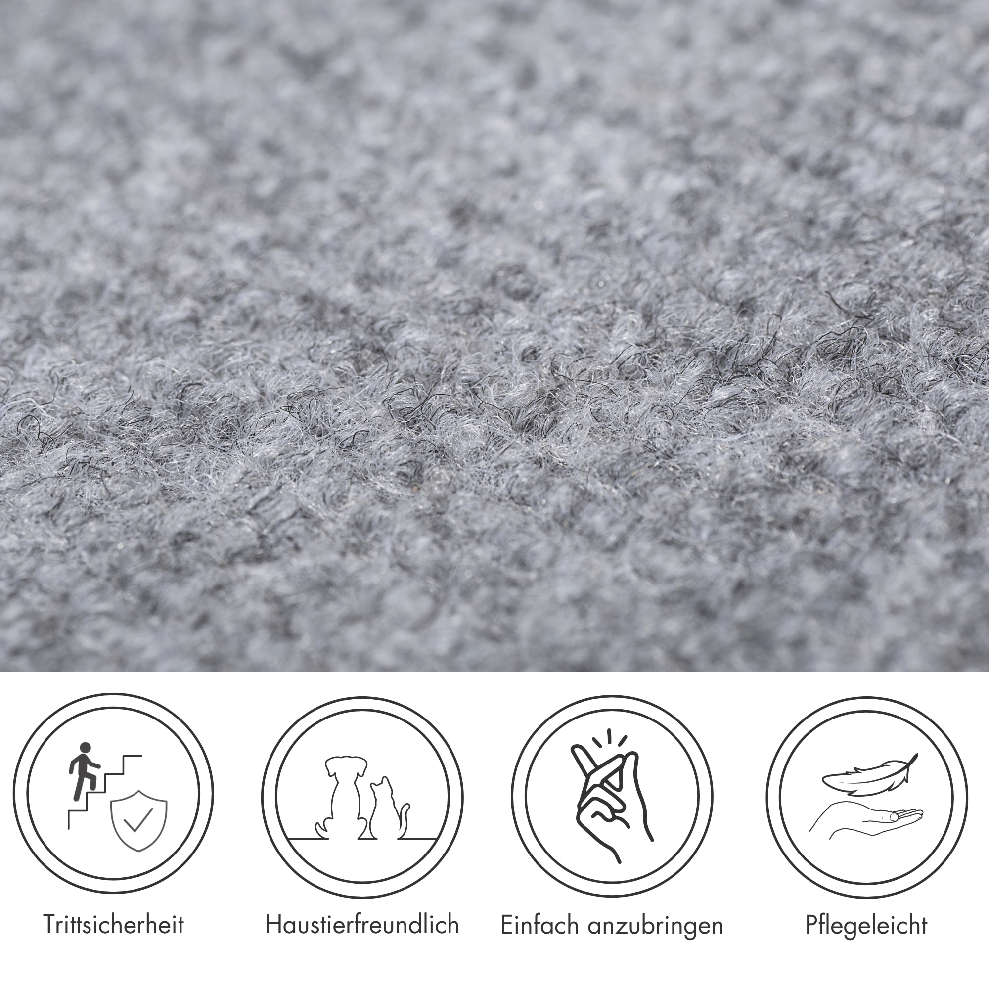 Andiamo Stufenmatte »Paris, Made in Poland« halbrund 2 mm Höhe selbstklebend, 15 Stück in einem Set