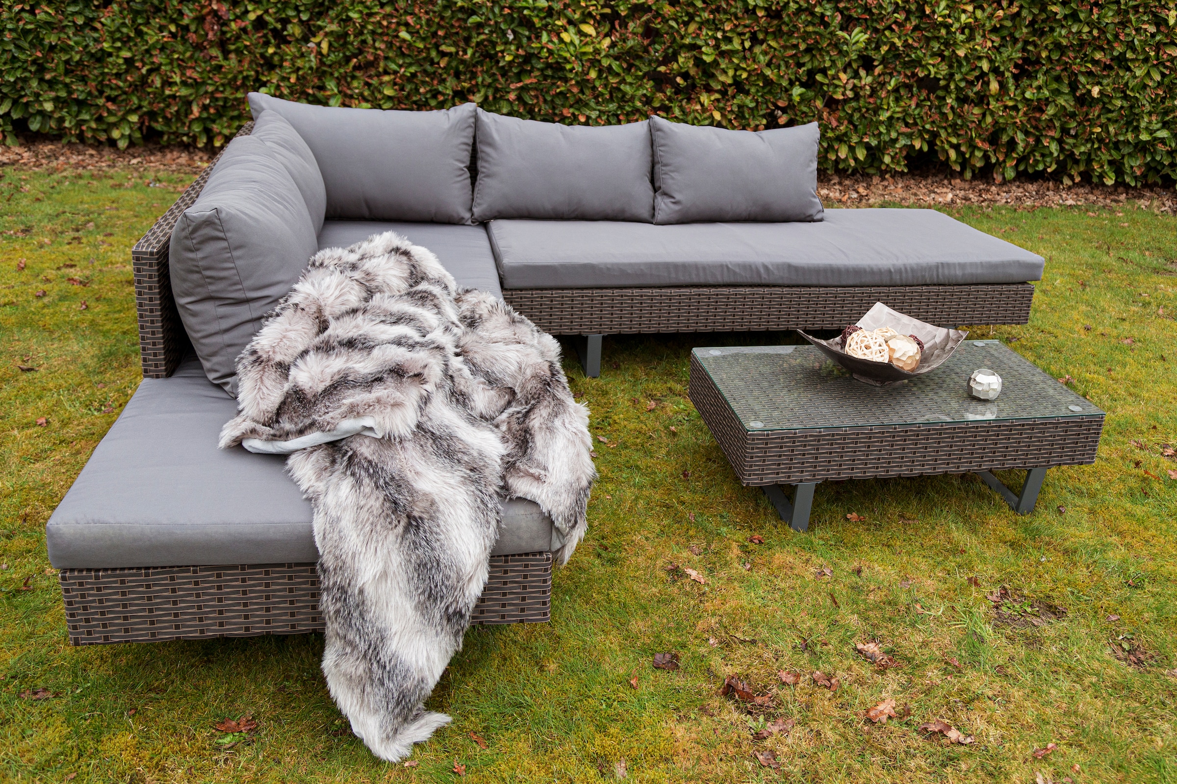 my Flair Gartenlounge-Set, (2 tlg.), 1 Sofa, 1 Tisch