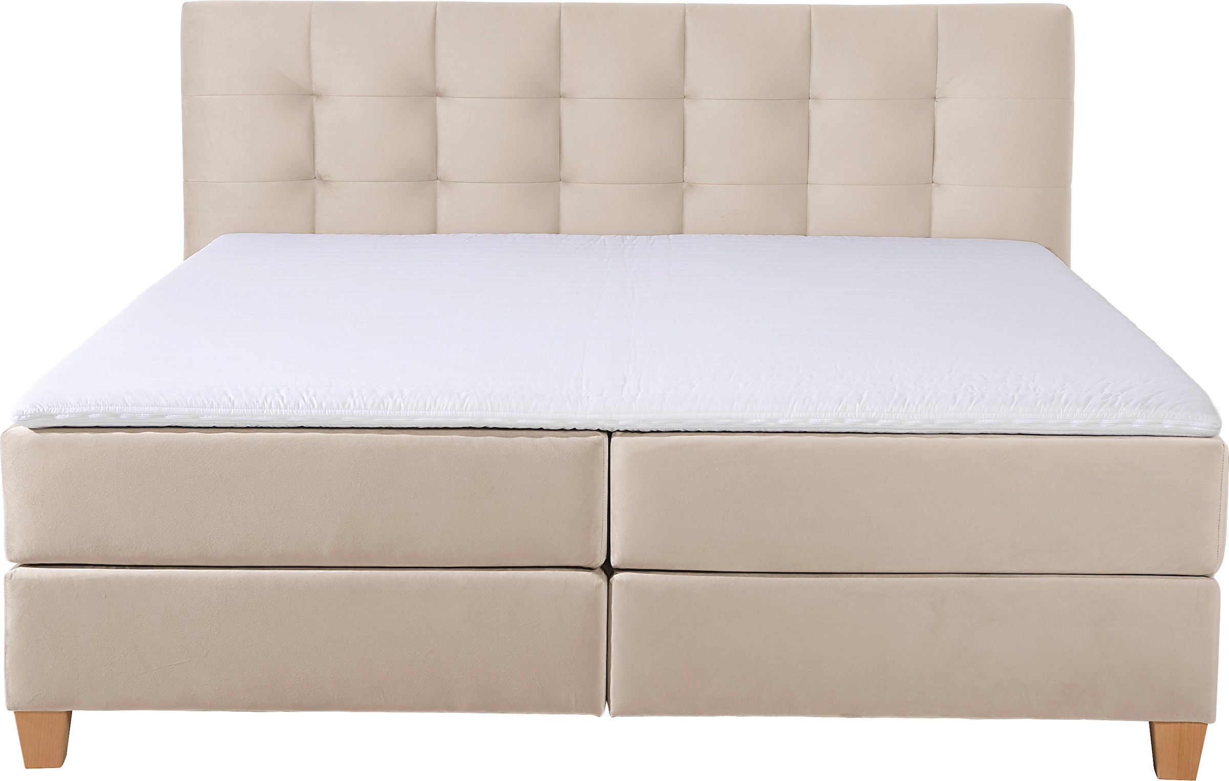 Home affaire Boxspringbett »Moulay«, inkl. Topper, in Überlänge 220 cm, 3 Härtegrade, auch in H4