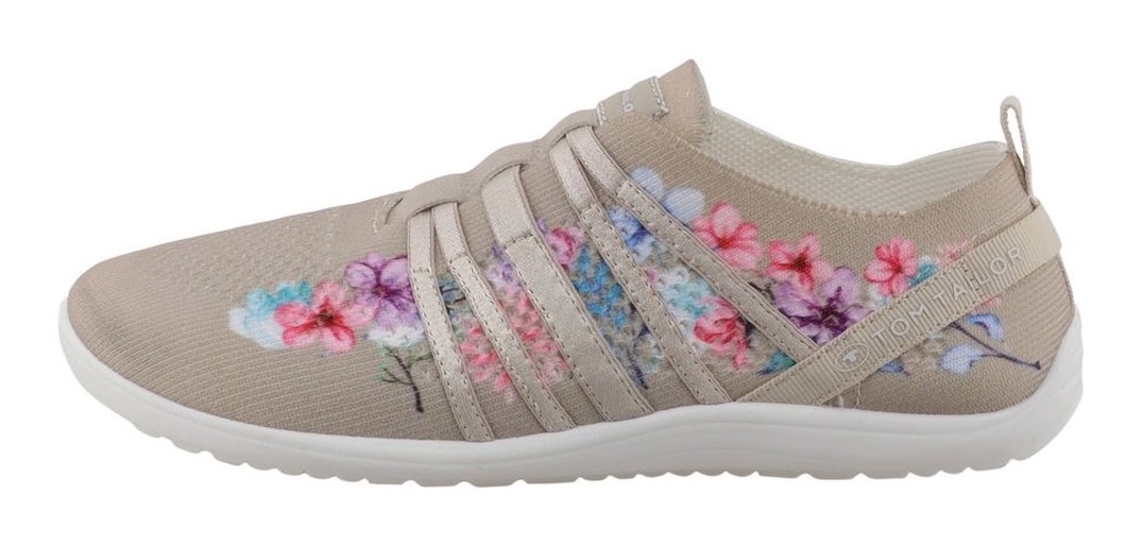 TOM TAILOR Slip-On Sneaker »Patty«  Freizeitschuh, Halbschuh, Slipper mit hübschen Blütendrucken